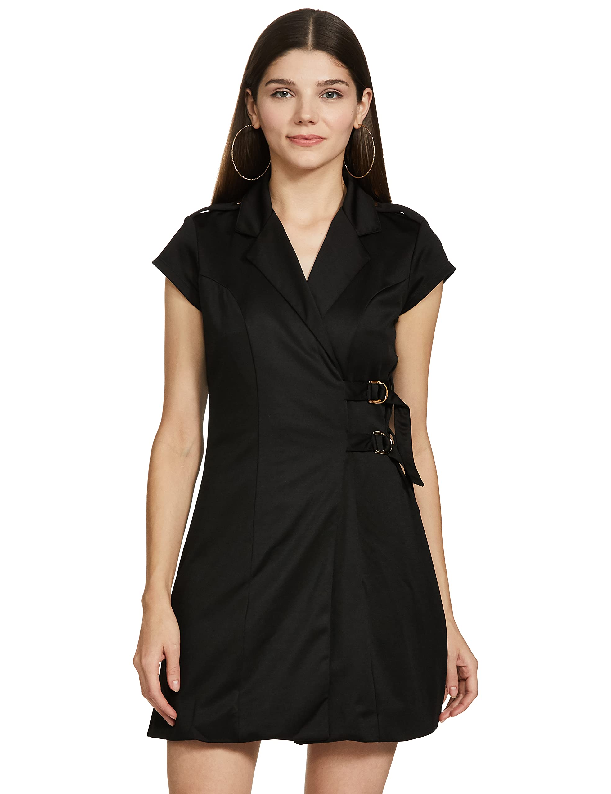 KazoWomen's Notch Lapel Cutsleeves Long Cape