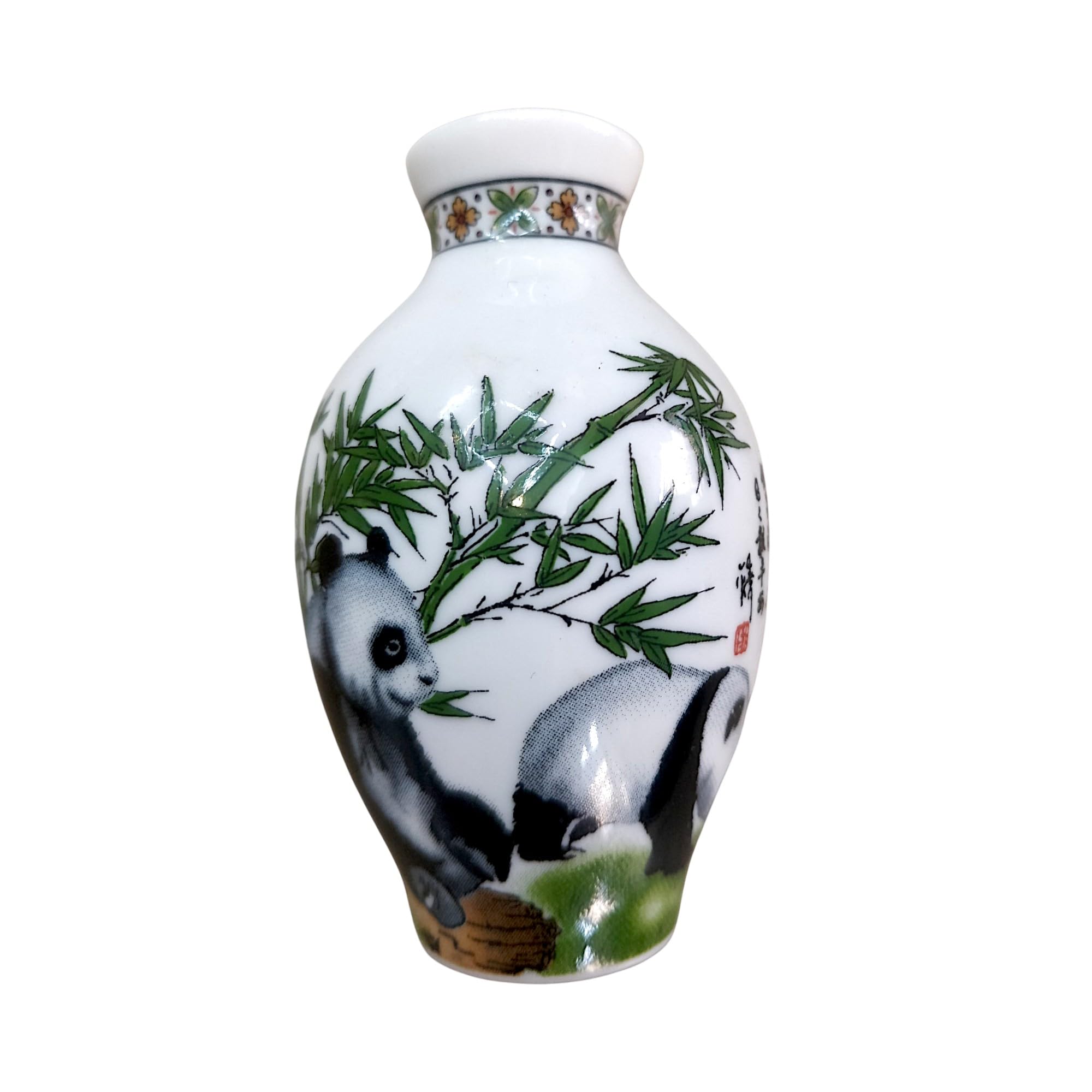 Nivarts Cute 3D Ceramic Flower Vase Refrigerator Magnet for Mini Artificial Dried Flowers | Strong Fridge Door Magnet | Decorative Kitchen & Home Décor (Panda)-image-23