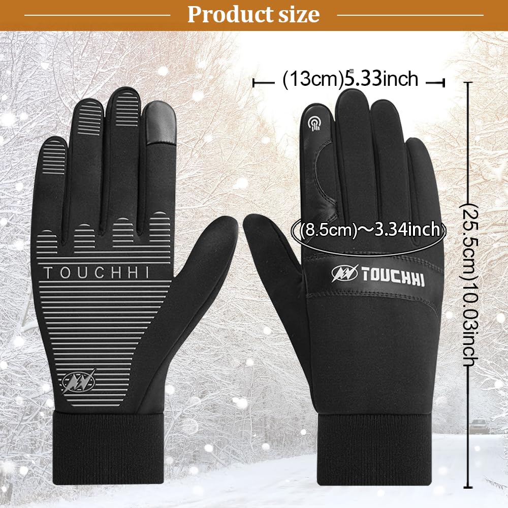 Guantes Calefactables USB Impermeables Mujer Hombre con Pantalla Táctil para Moto Ciclismo Esquí