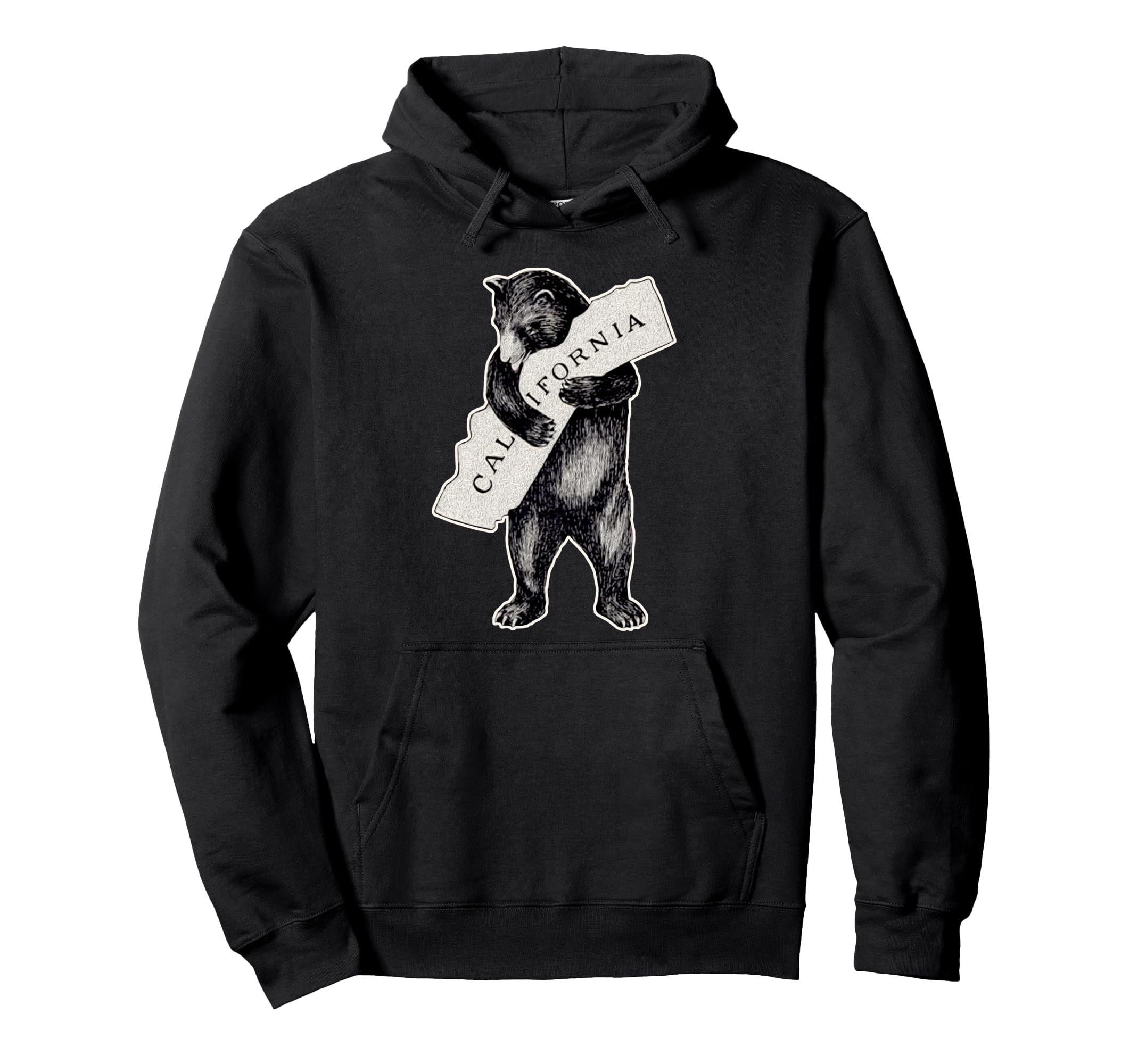 USA I Love California Shirt Art-Retro Vintage Cali Bear Hug Pullover Hoodie
