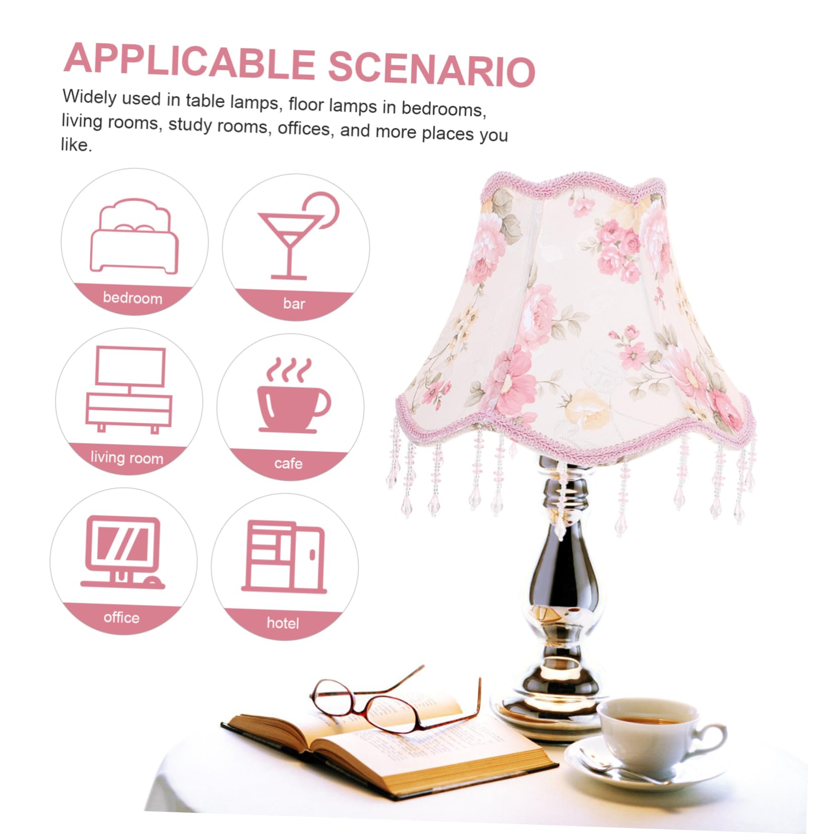 Cabilock Accesorio De Iluminación Pantalla De Lámpara De Tela Ideal Para Dormitorios y Estudios