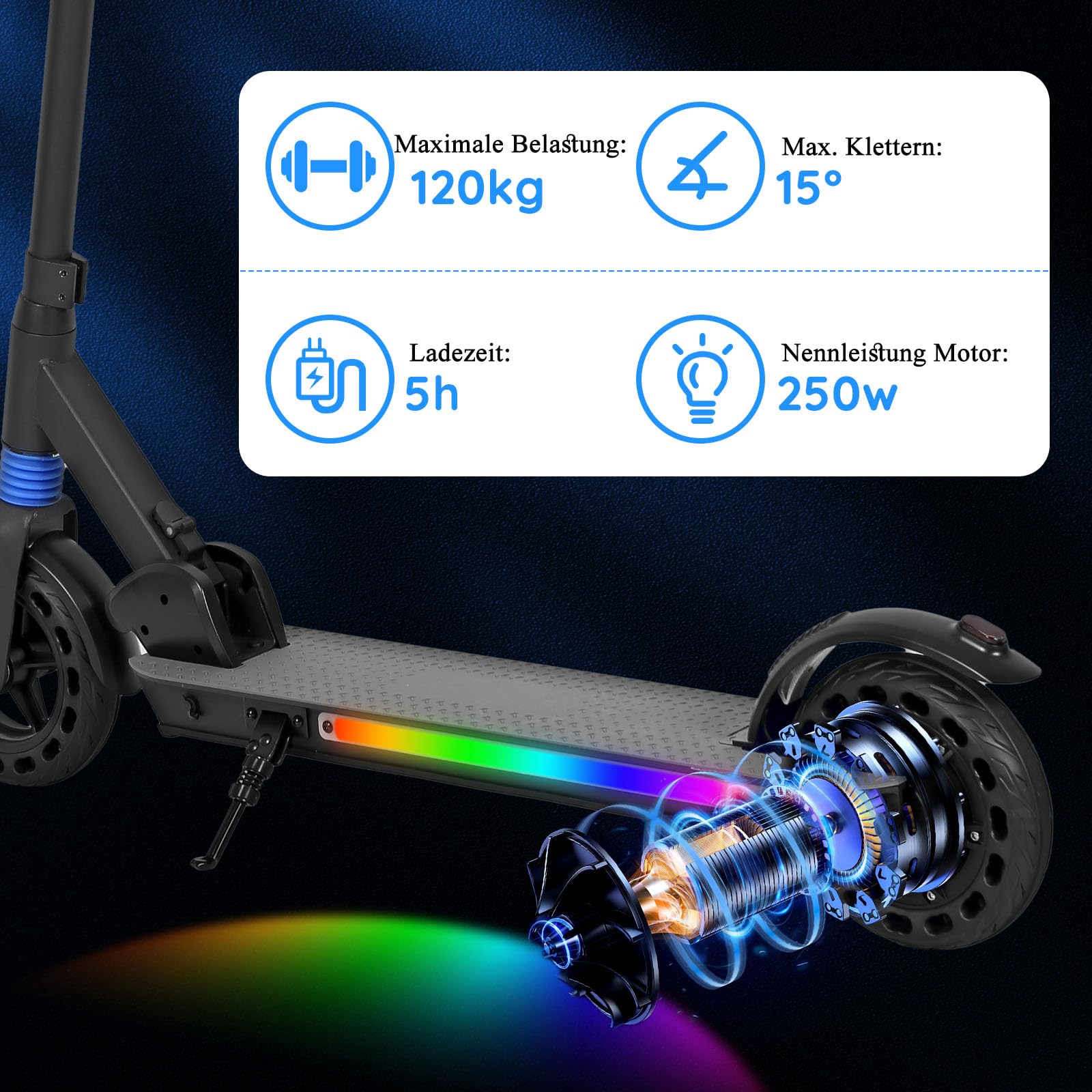Trottinette électrique pliable et réglable en hauteur pour enfants de 8 à 16 ans, affichage LED, portée maximale 20 KM/H, cadeau pour enfants et adolescents