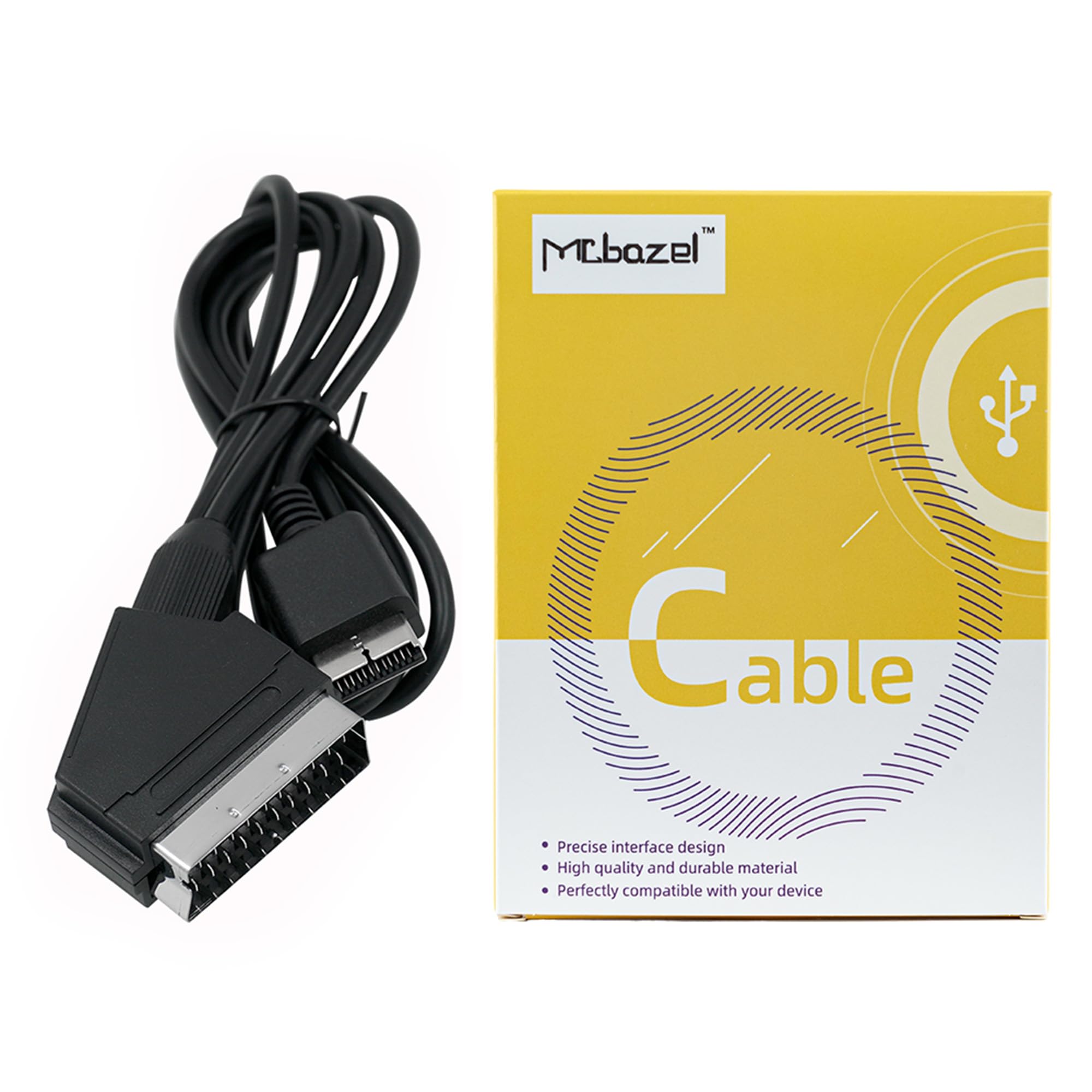 Gam3Gear Mcbazel RGB Scart Cable Cable AV con Caja de Color para PS3 / PS2 / PSOne PAL