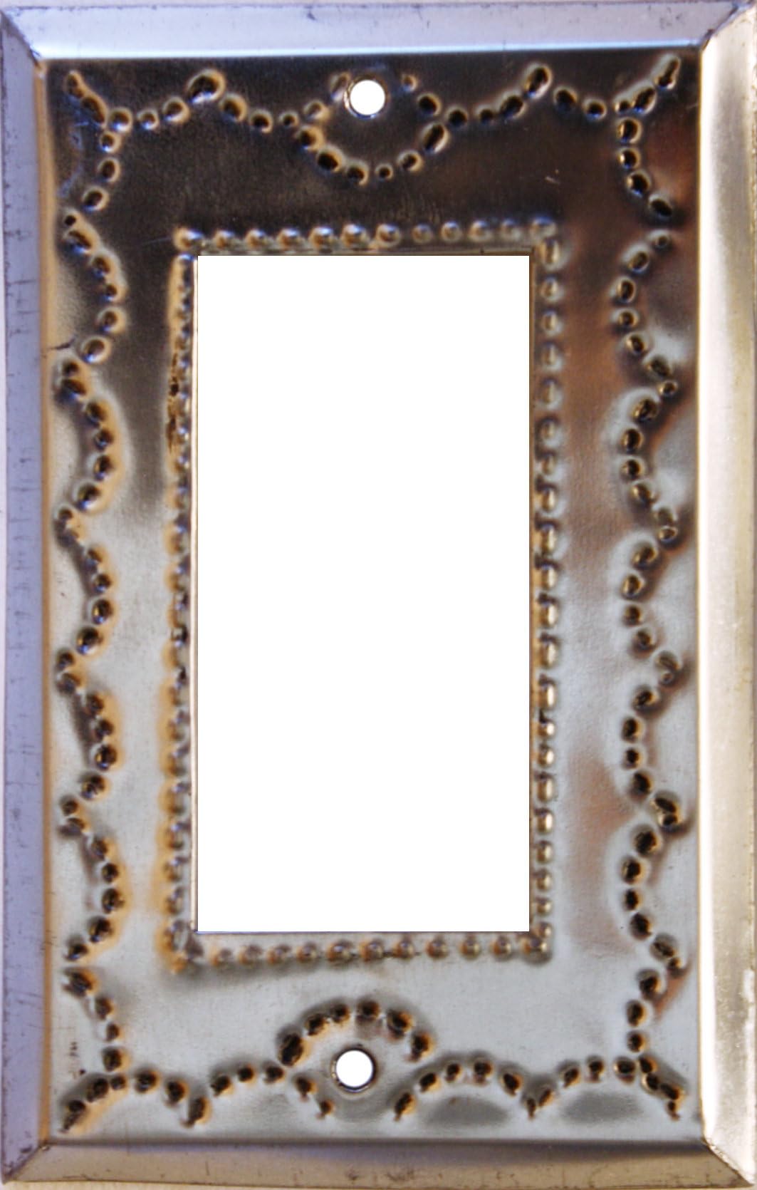 Fine Crafts Imports Single Decora Silver Tin Switchplate