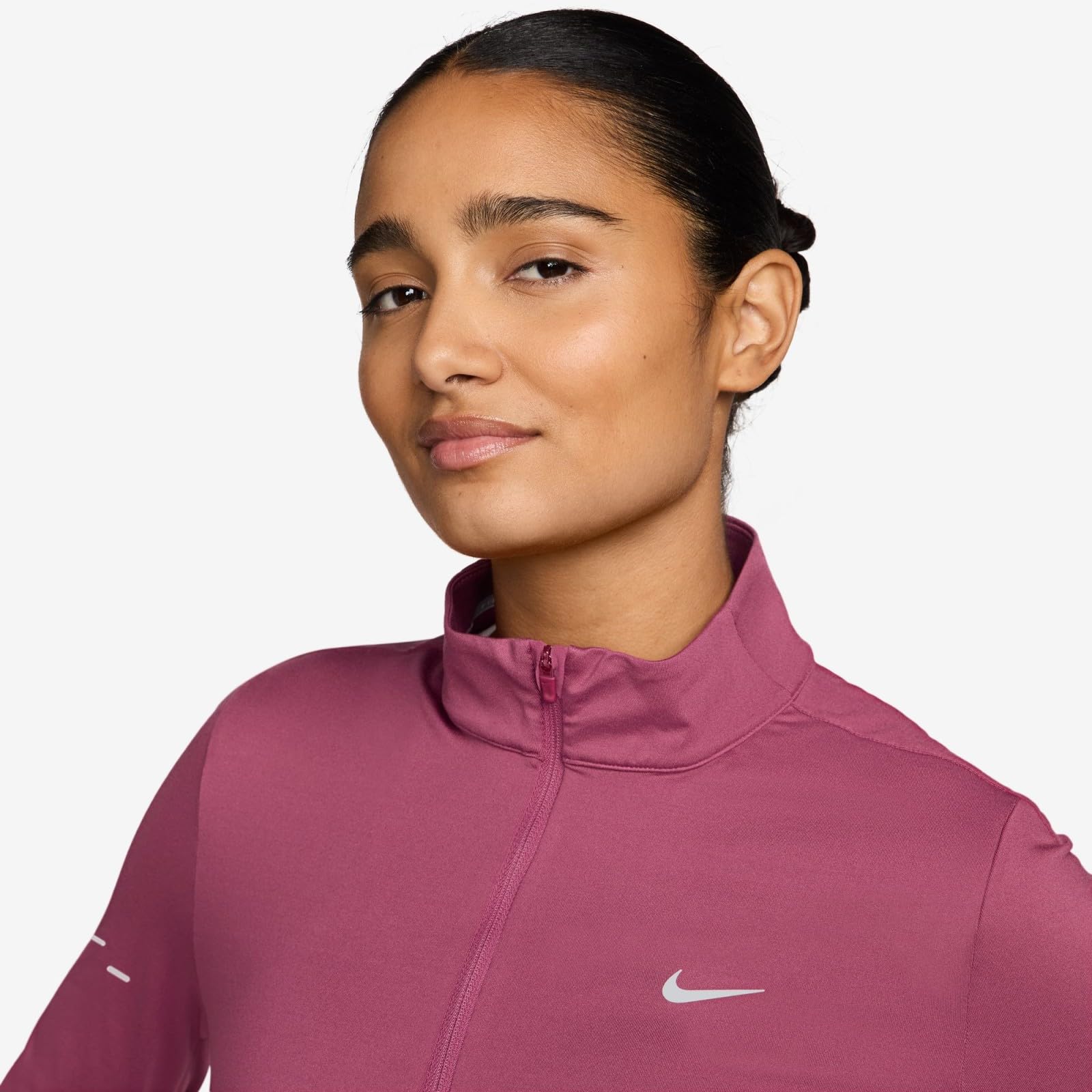 NIKE Swift Womens Dri-FIT UV 1/4-Zip Running Top