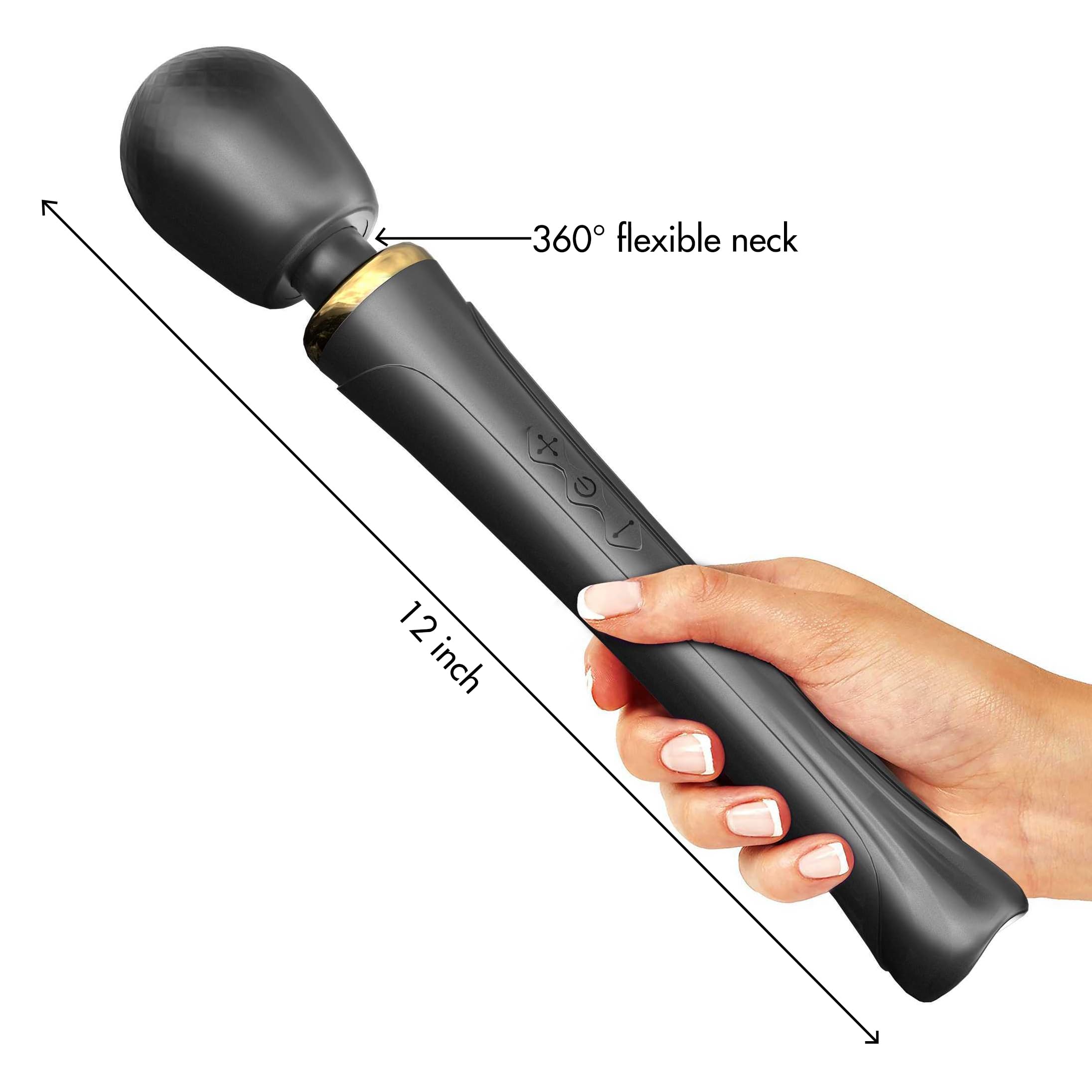 Masajeador terapéutico inalámbrico, potente herramienta de masaje de mano, 8 velocidades, 20 patrones, masajeadores de manos recargables para músculos doloridos, herramienta de masaje de mano