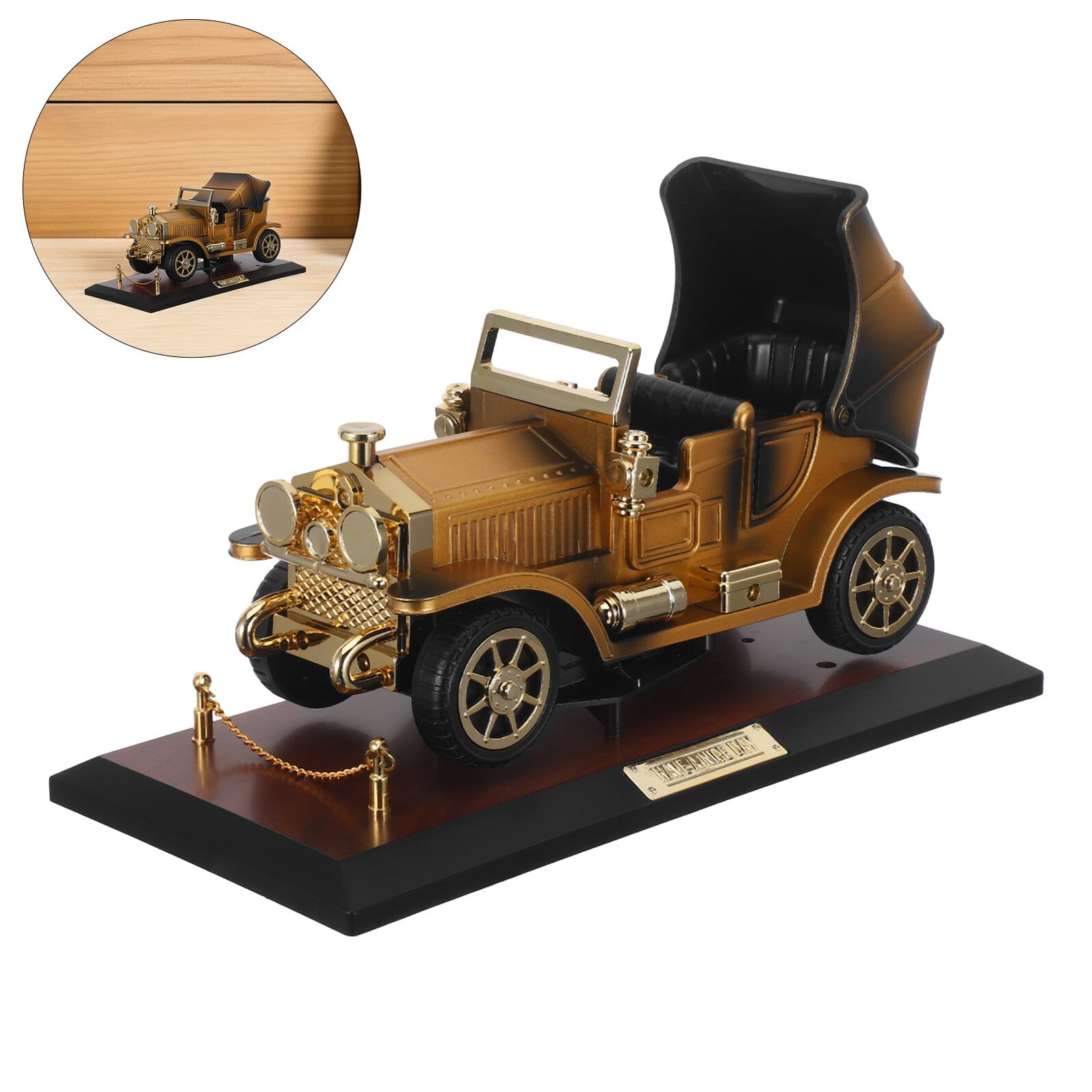Caja de Música Melodía Clásica con Forma de Coche Clásico Vintage de Plástico y Coleccionable Adecuado para Oficinas y Cumpleaños