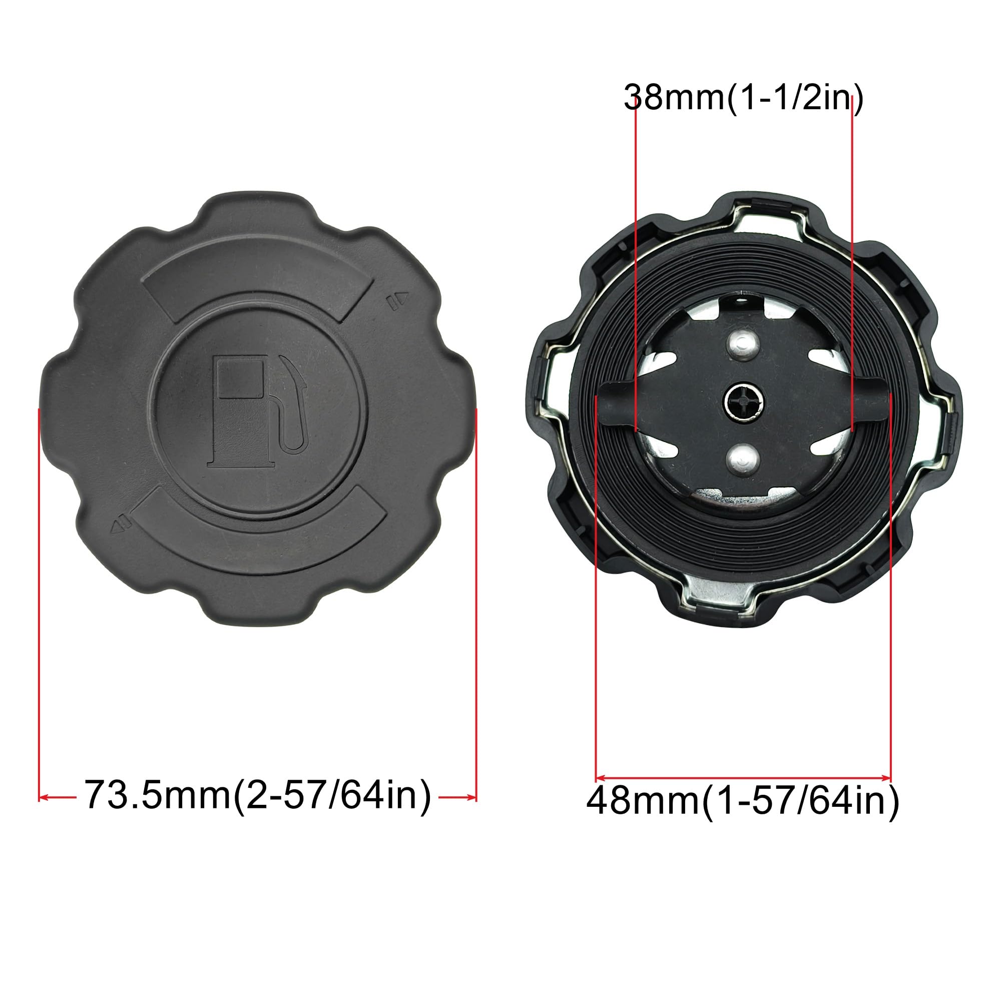 Tapa de tanque de combustible de gasolina 2 piezas para Honda 4HP-13HP GX160 GX200 Coleman CT200U Baja 97cc Doodlebug MB165 MB200 Mini Bike Predator 79 Go Karts Cubierta de motor Tanque
