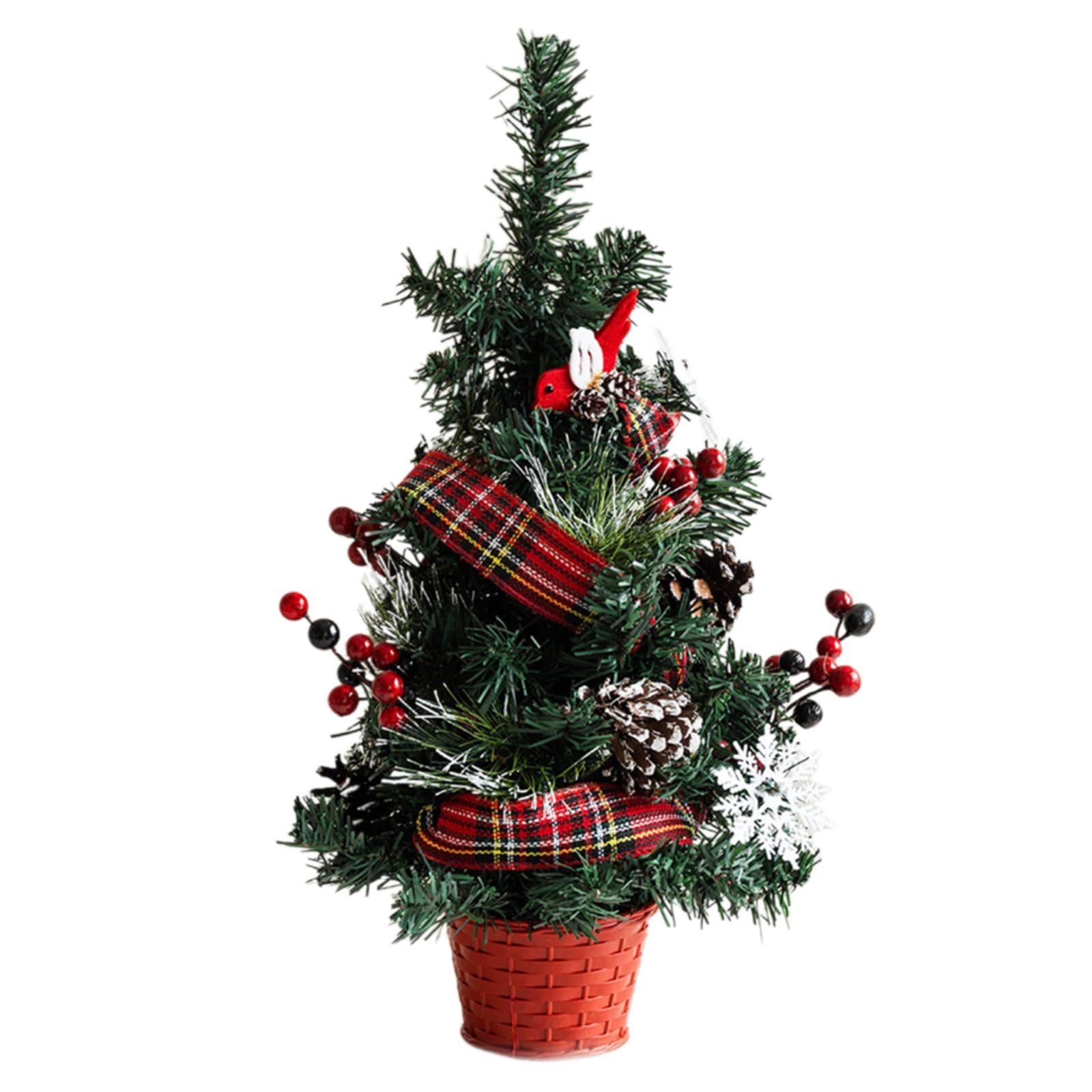 Kalttoy 50Cm Red Seasonal Christmas Tree Ornament Festival Miniature Christmas Tree Wreath Ornament Delicate Desk Shelf Decoration Miniature For Festival
