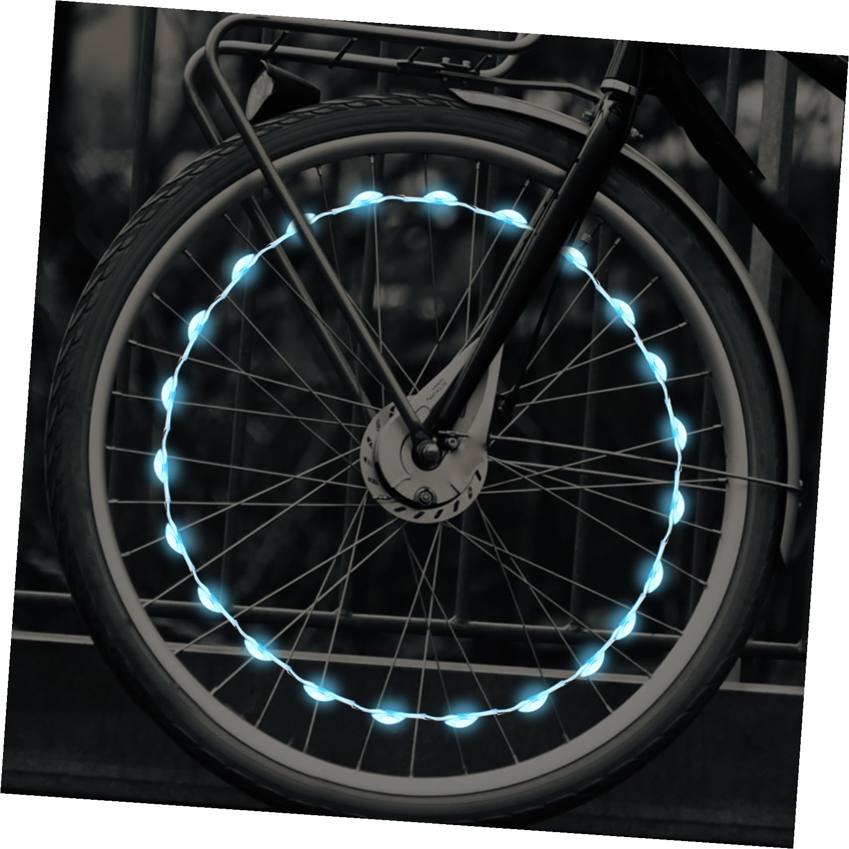WOONEKY Lot De 2 Éclairages Décoratifs pour Roues De Vélo Éclairage De Sécurité À LED pour La Conduite De Nuit