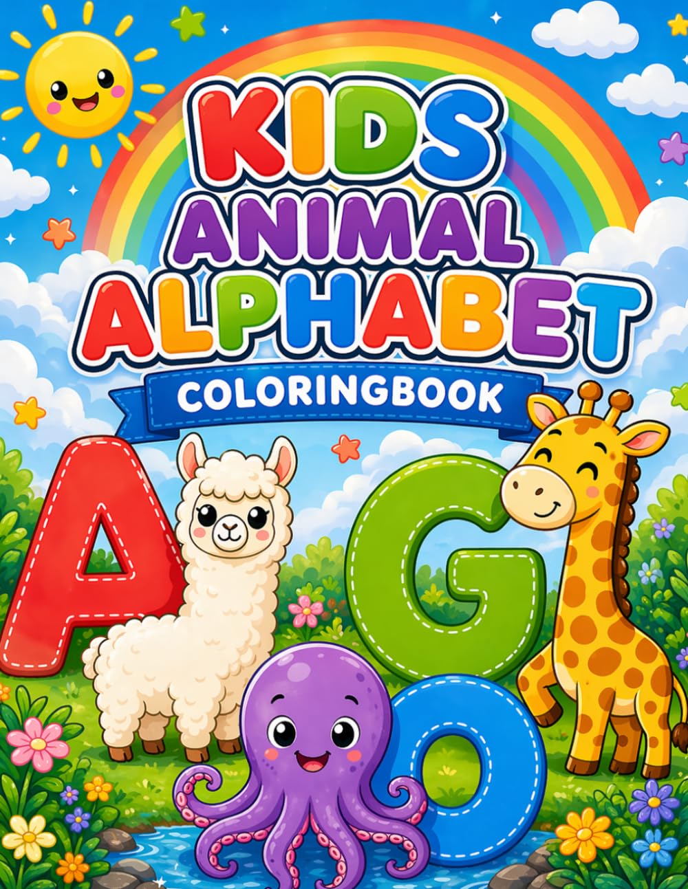 Kids Animal Alphabet Coloringbook: The complete alphabet with cute and fun Animal Illustrations
