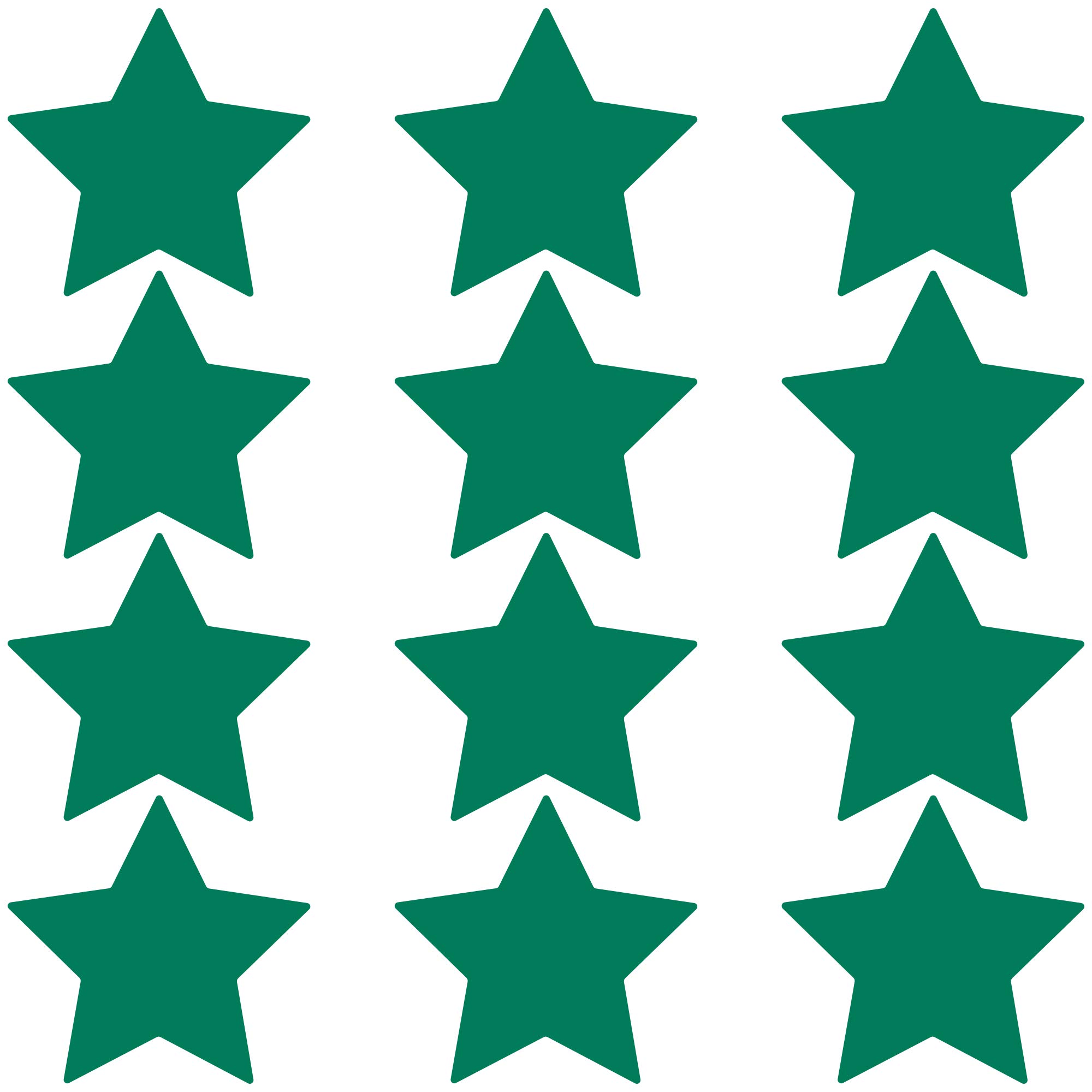 Stickers étoiles LiteMark amovibles en vinyle vert de 10 cm pour la décoration