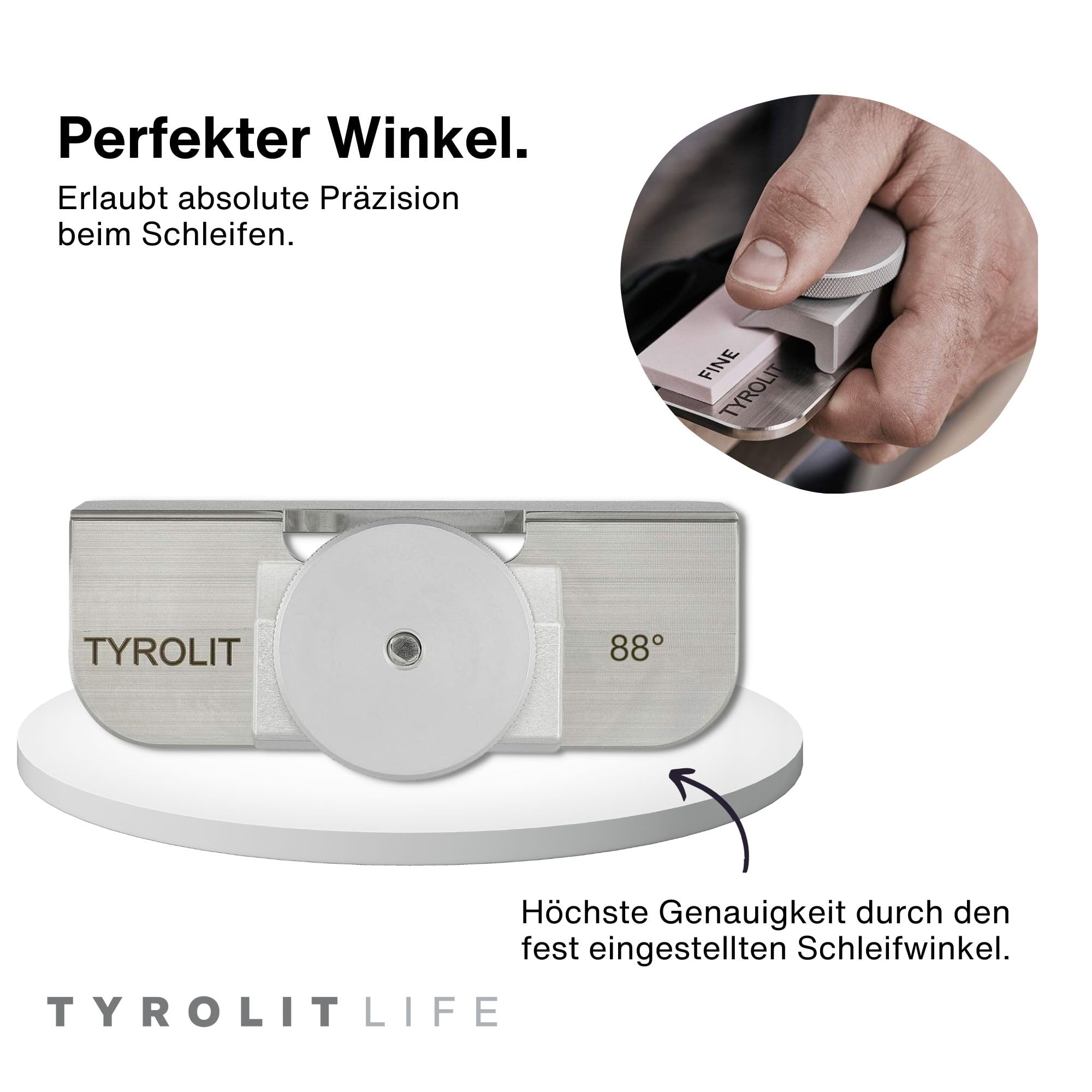 Tyrolit Life Ski and Snowboard Kantenschleifer aus Edelstahl mit Schleifwinkel 88° - Edge Tuner für schärfste Snow Board und Skikanten wie vom Skiservice - Kantenfeile zur Reparatur von Skibelägen