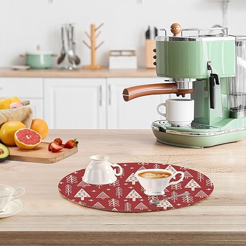 Miniatura 6 de 3 Pcs Trivet Tripod Christmas Pattern Snowflakes Stars Fir for Hot Dishes 15in Cotton Thread Weave Large Coasters Cotton Mat for Instant Pot Kitchen