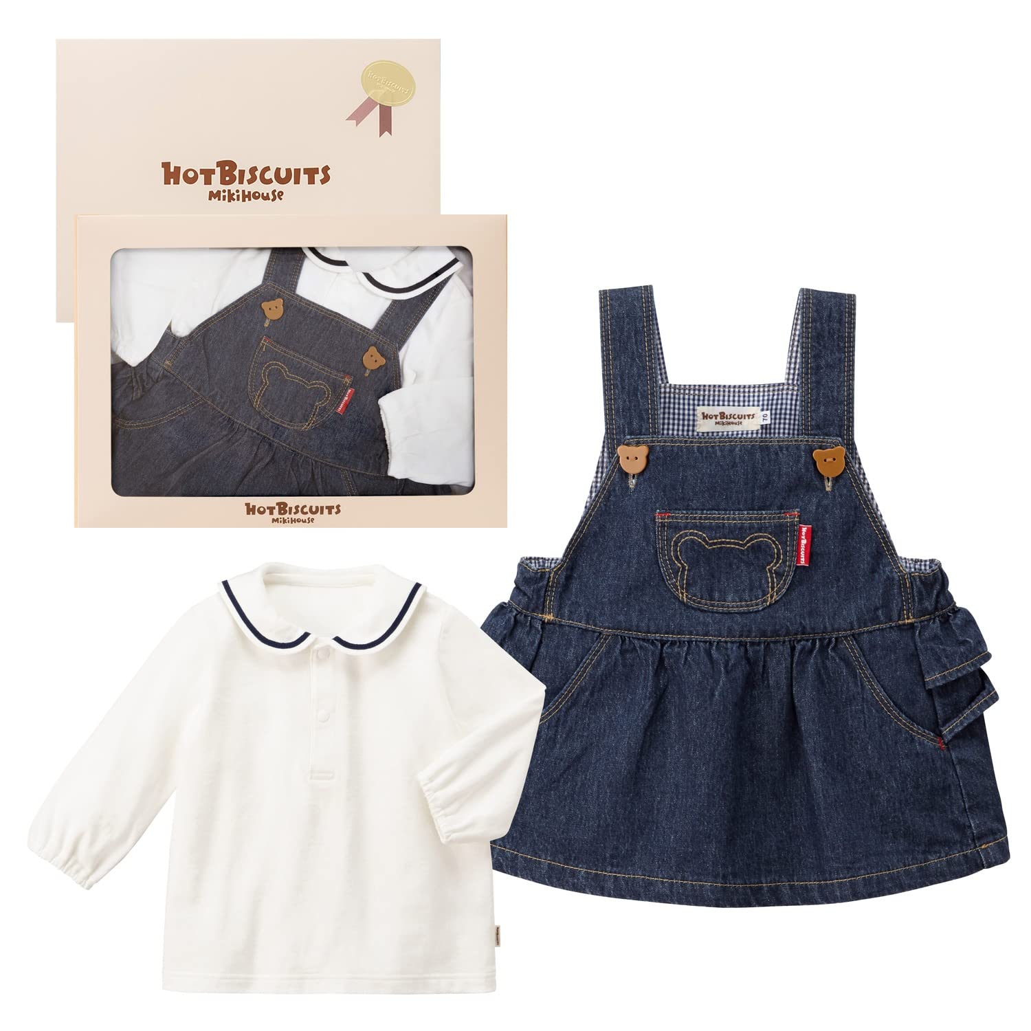 Amazon | [ミキハウス ホットビスケッツ] ジャンパースカートギフト  