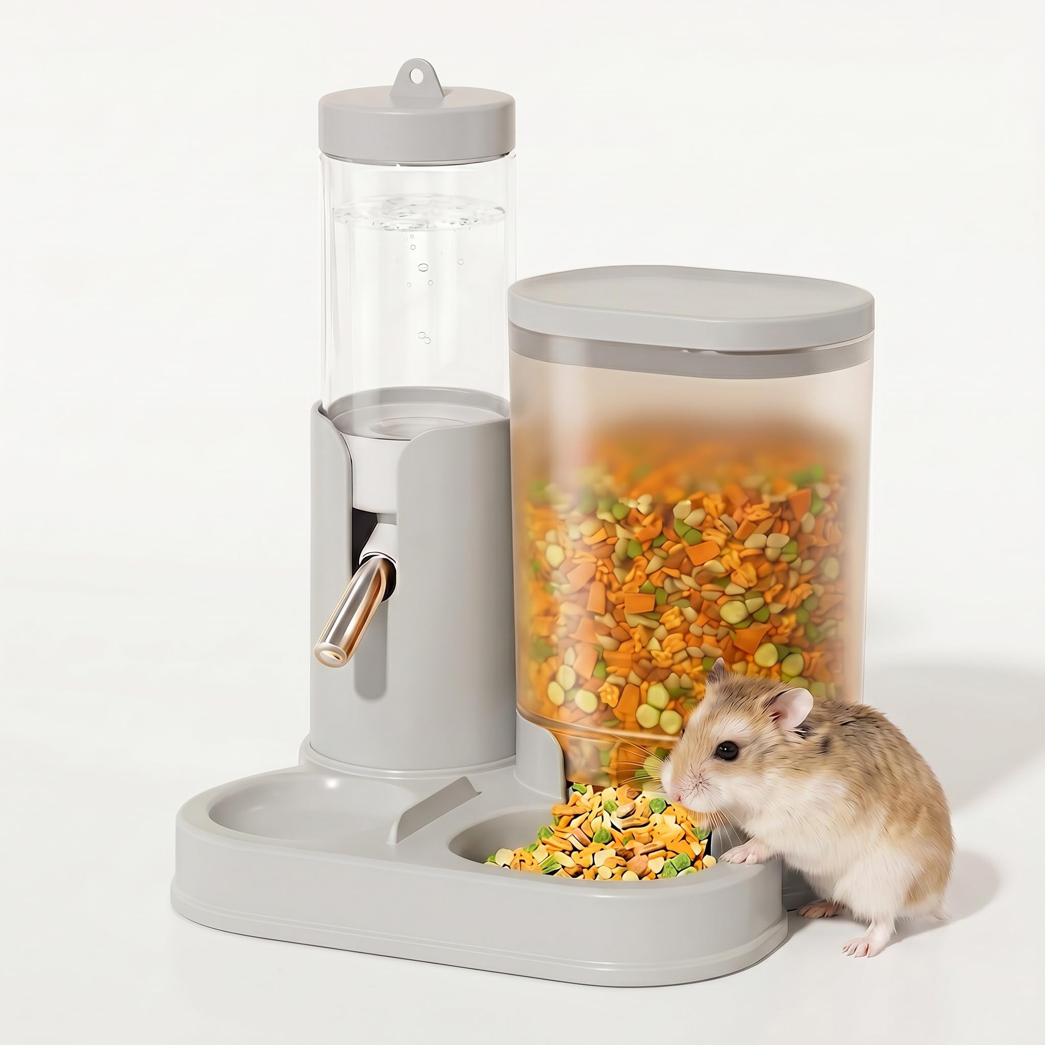 2-In-1 Hamster Water Bottle with Stand, 80ml Guinea Pig Water Bottle and