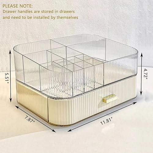 Miniatura 10 de MIUOPUR Organizador de maquillaje con cajones apilables, organizadores de tocador de baño y almacenamiento, ideal para encimeras de escritorio y