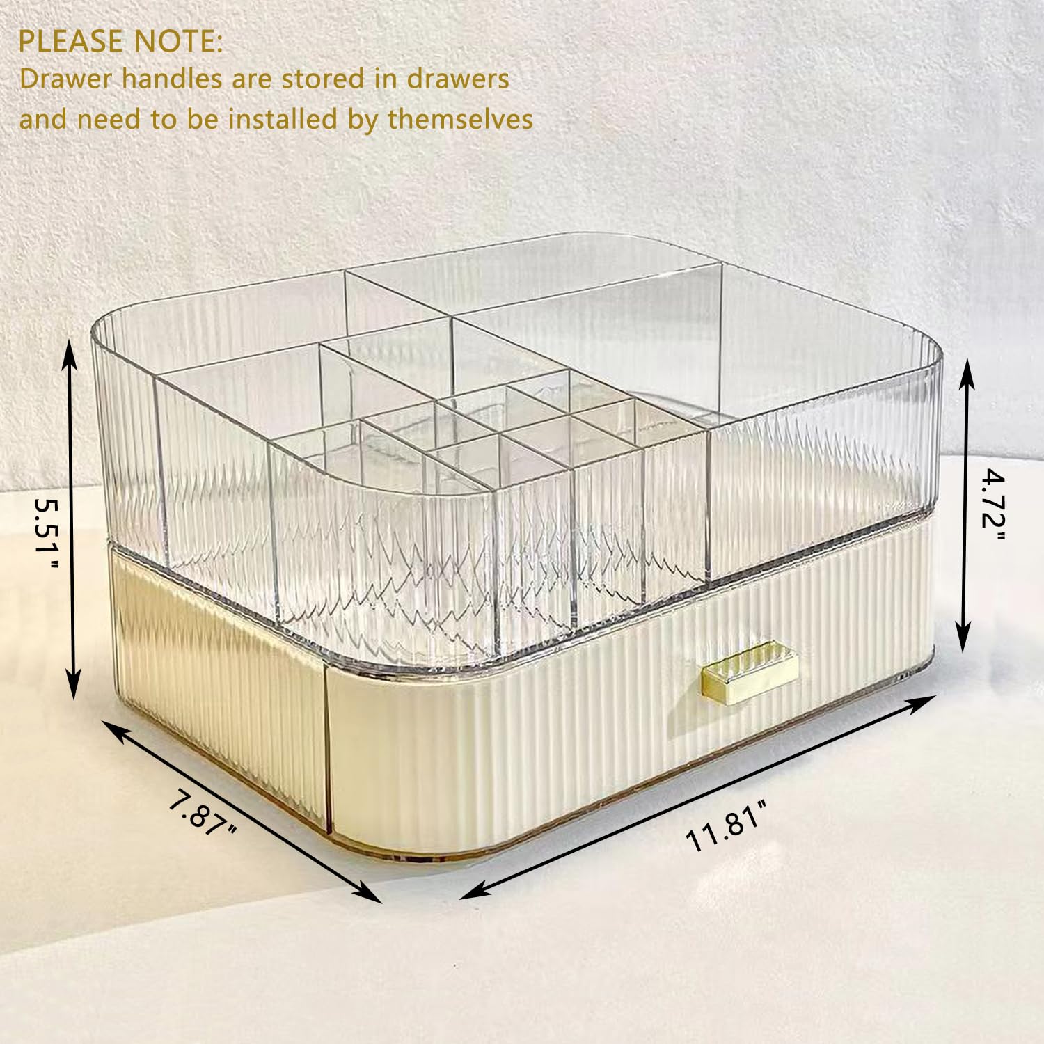 Organizer per trucchi con cassetti impilabili, organizer da bagno e contenitore, ideale per scrivania e comò, ideale per cosmetici, cura della pelle, rossetti, cura delle unghie, crema