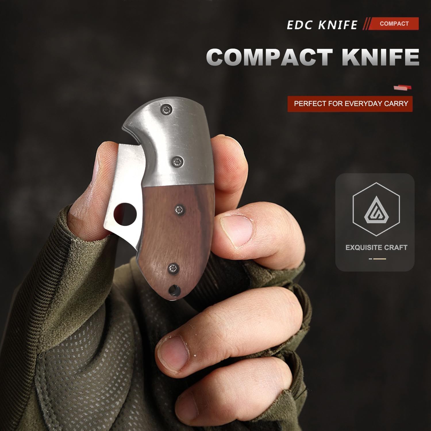 Coltello tascabile multiuso piccolo, coltello pieghevole EDC con lama affilata da 1,89 pollici per campeggio, escursionismo, caccia e fai da te.