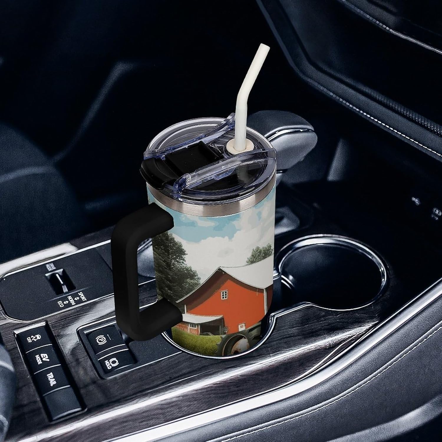 40 Oz Tumbler with Straw And Lid Company Farm Tractor Insulated Travel Coffee Mug Stainless Steel Water Bottle Vacuum Insulated Tumblers for Sport Work Car Travel Weekends