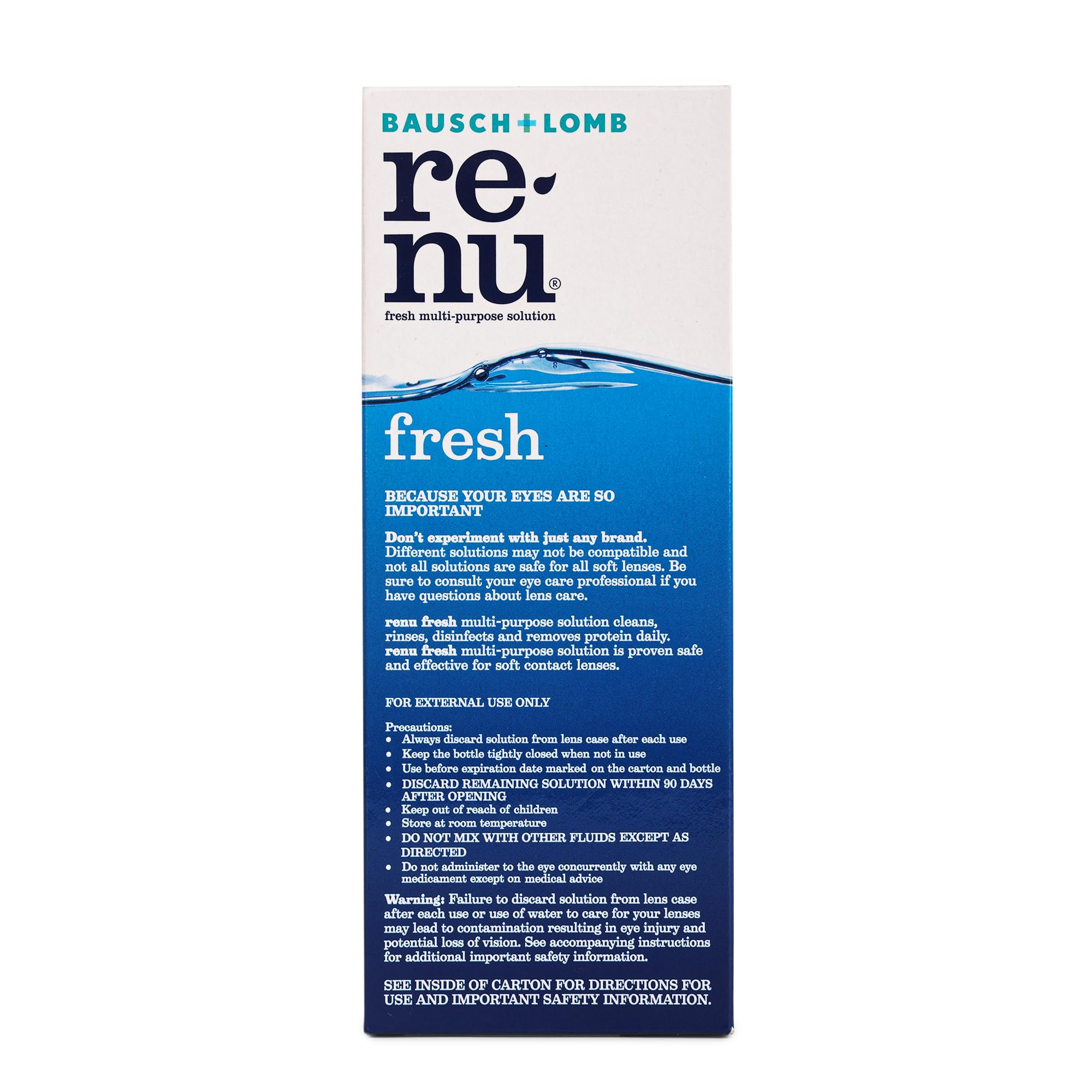 Bausch + Lomb Renu Fresh Multi-Purpose Contact Lens Solution 355ml (Pack of 1) 2