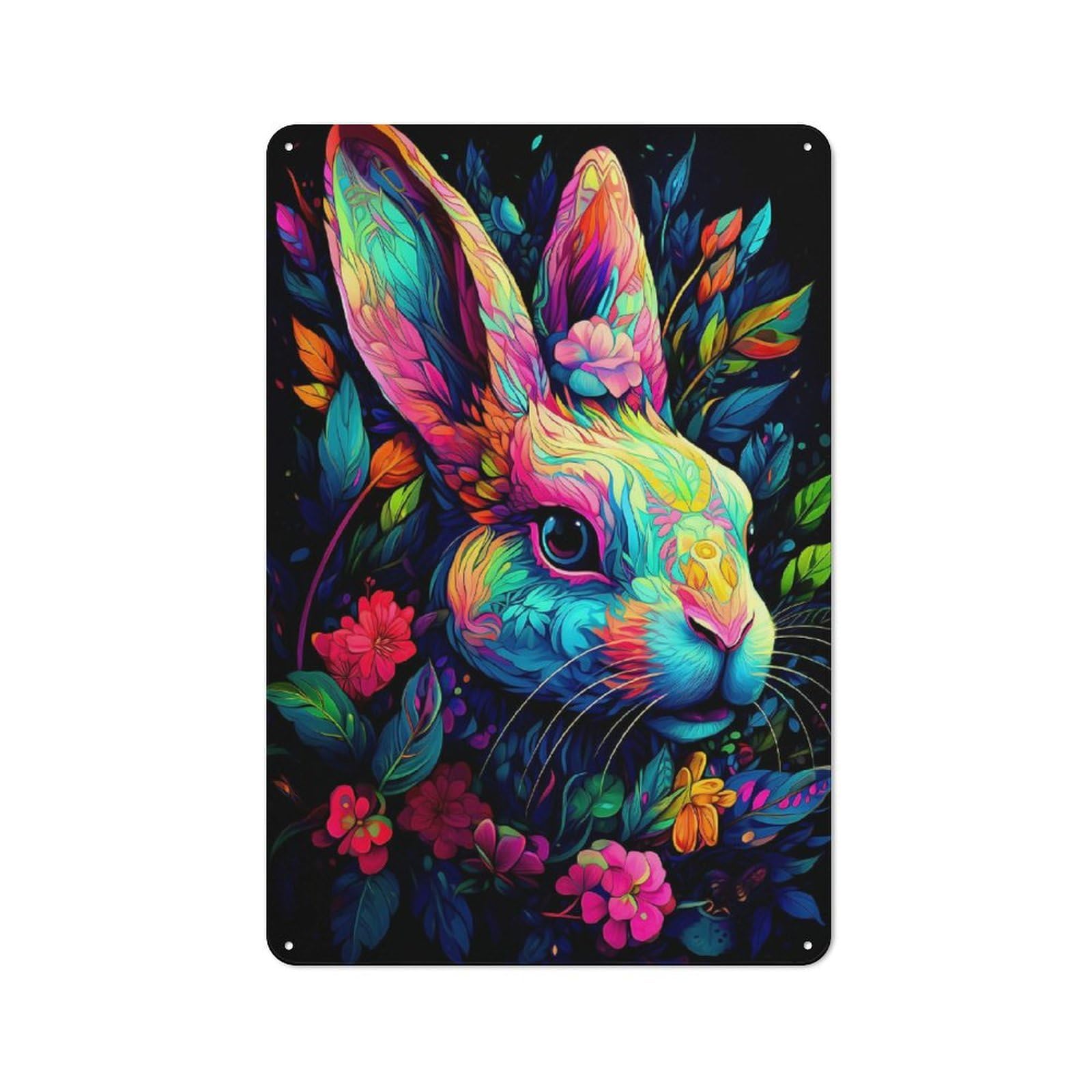 Junmoney Rabbit Retro Tin Sign 30X20cm For Kitchen Or Home Bar, Suited To Wall Displays In Dining Areas And Home Bars