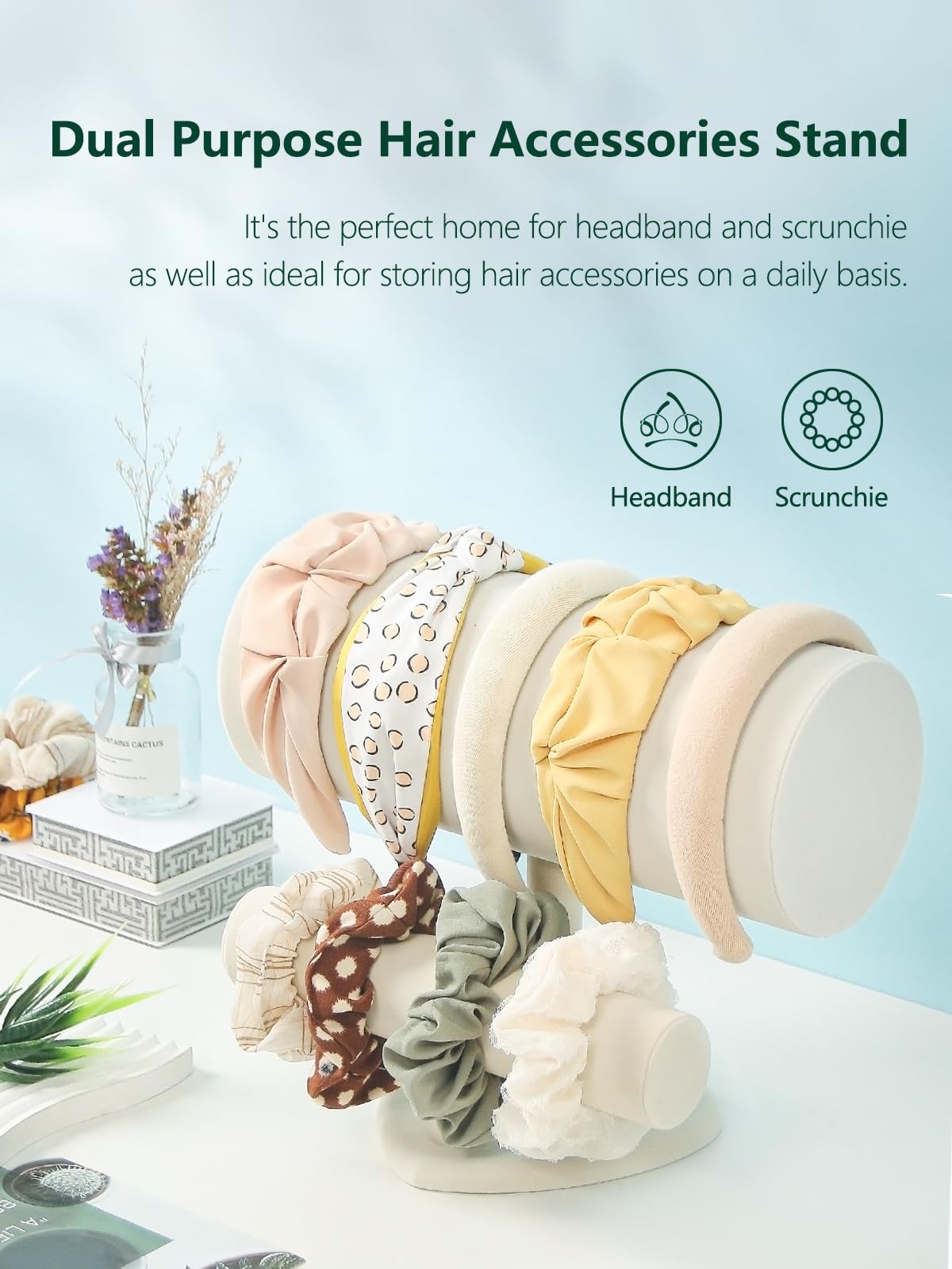 Ausalivan Headband Holder Organizer,Head Band Stand For Girls Room,Hair Band Storage For Women,Hair Accessories Display Rack,Mouse Ear Holder