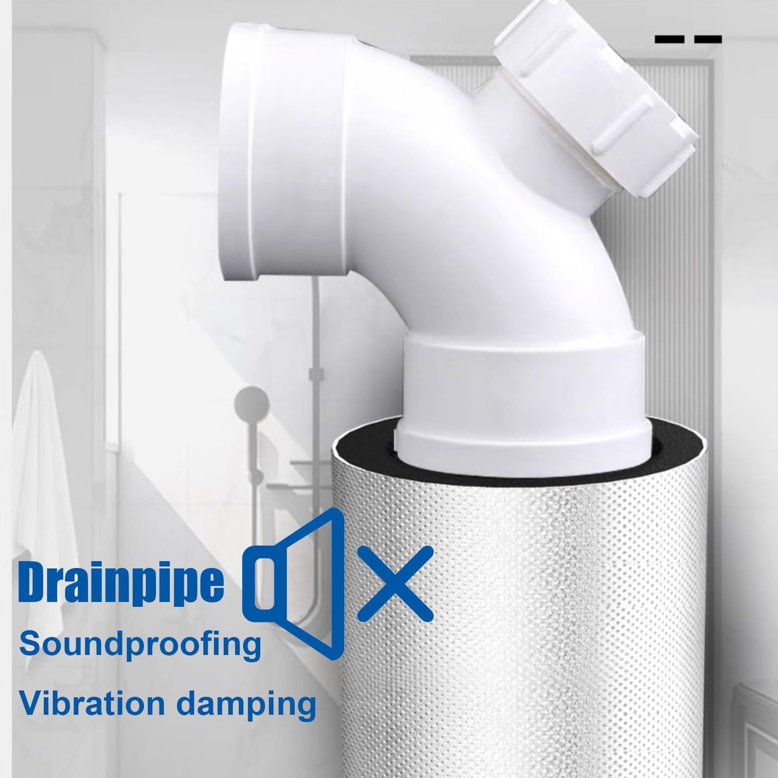 Guaina Isolante Per Tubi 95 Cm Con Foglio Alluminio – Antigelo E Termica Per Condizionatori E Tubi Acqua, Diametro Interno 22–219 Mm