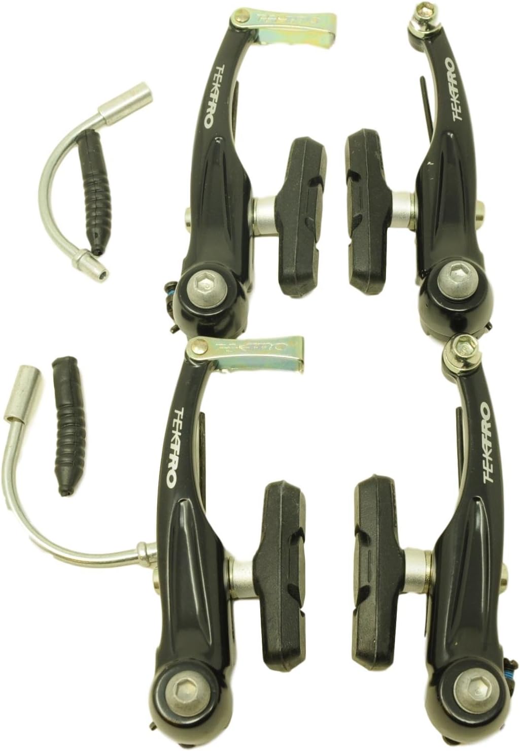 TEKTRO 837ML SET ALLOY V BRAKE LINEAR PULL BRAKE CALIPERS FOR MOUNTAIN BIKES, MTB, ATB & MOST CYCLES HIGH QUALITY BLACK NEW