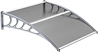 Vista 15 de VINGLI Toldo para Ventana Toldo para Puerta Exterior, 30" x 40" Toldos para Puertas Cubierta de Policarbonato Toldo para Puerta de Patio Protección