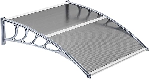 Miniatura 15 de VINGLI Toldo para Ventana Toldo para Puerta Exterior, 30" x 40" Toldos para Puertas Cubierta de Policarbonato Toldo para Puerta de Patio Protección