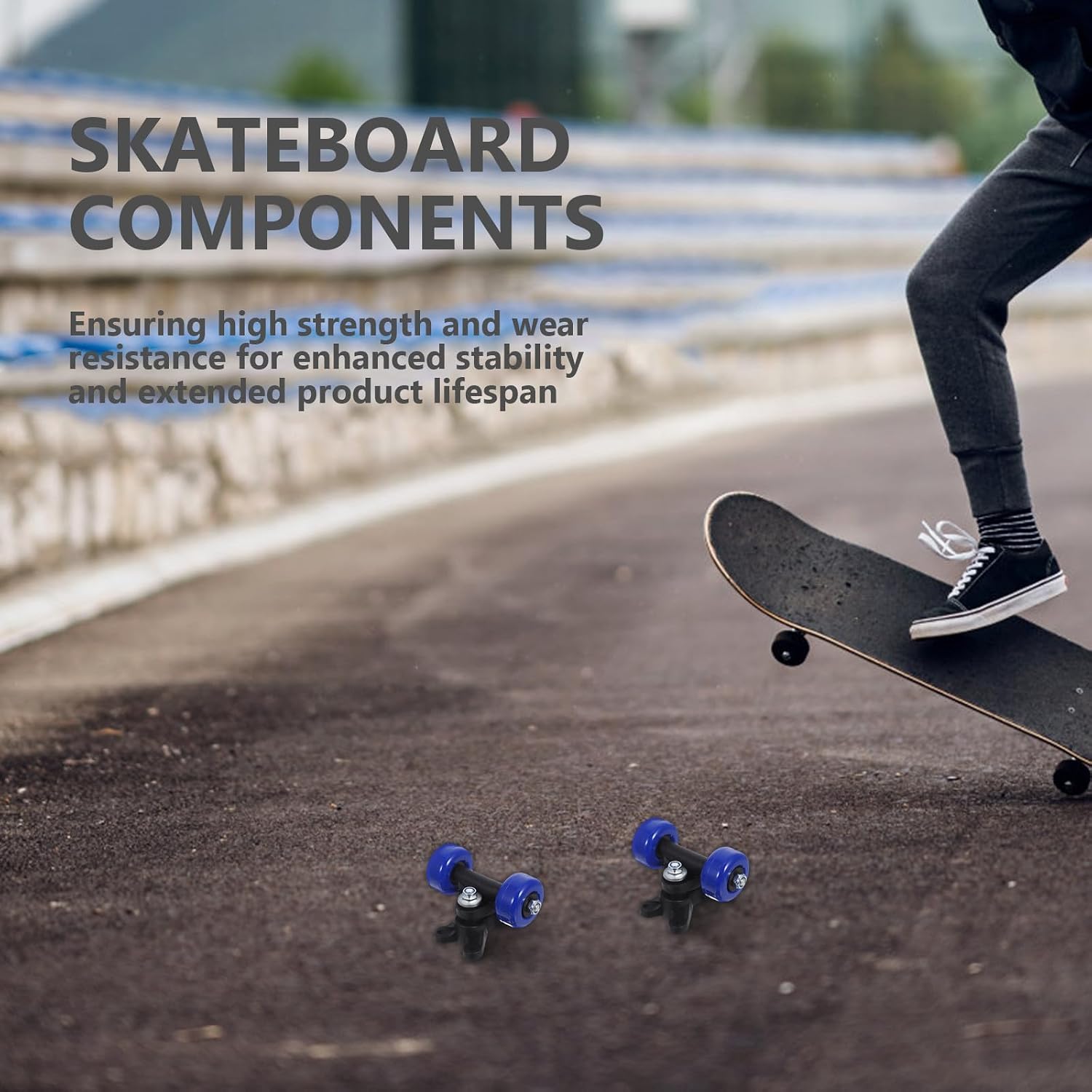 Holibanna 2pcs Skateboard Trucks Replacement with Plastic Design, Easy Installation and Wear Resistance for Outdoor Skating and Daily Commuting, Suitable for Professionals and Beginners