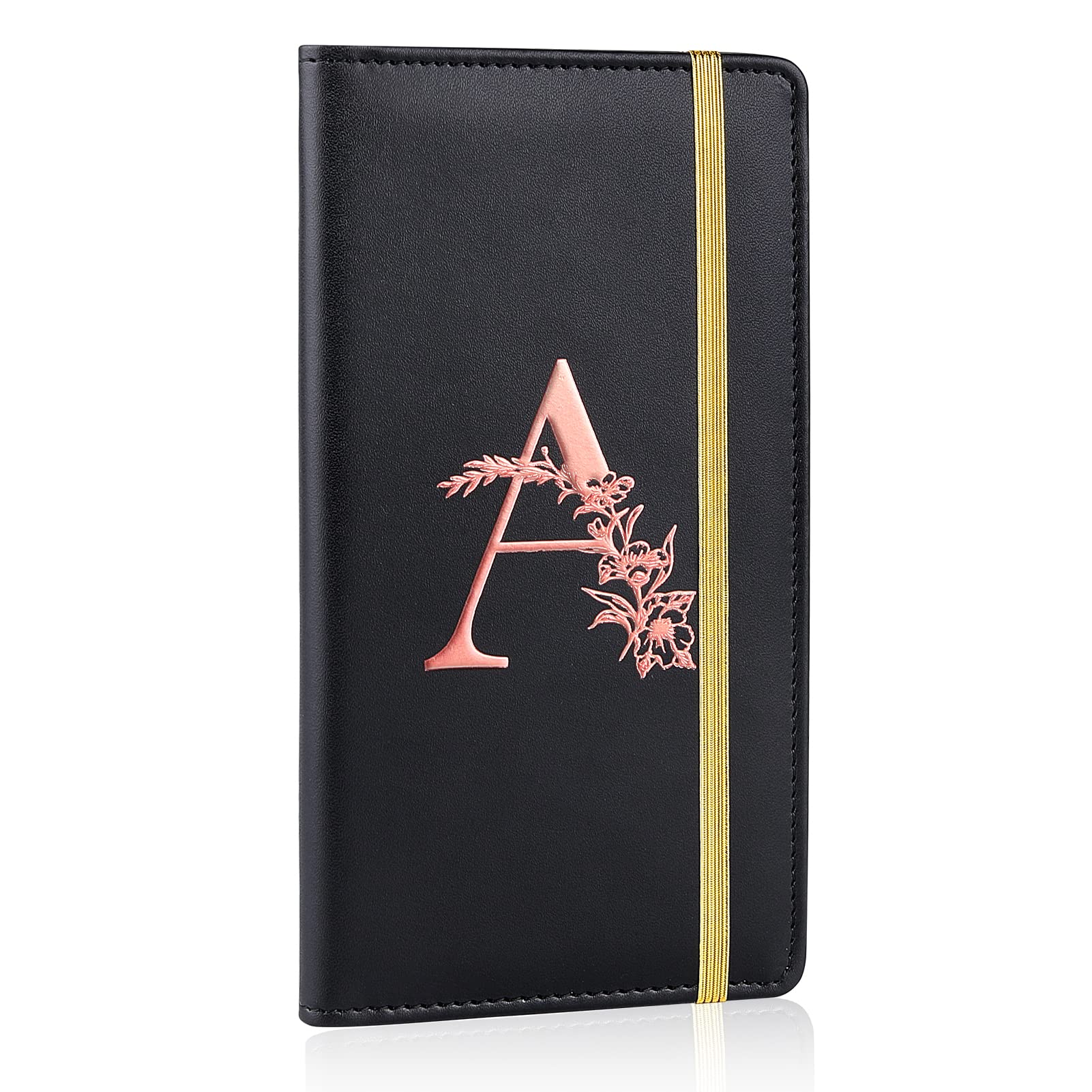 MHJY Alphabet Checkbook Cover, Slim 7.6x4.1 In RFID for Duplicate Checks