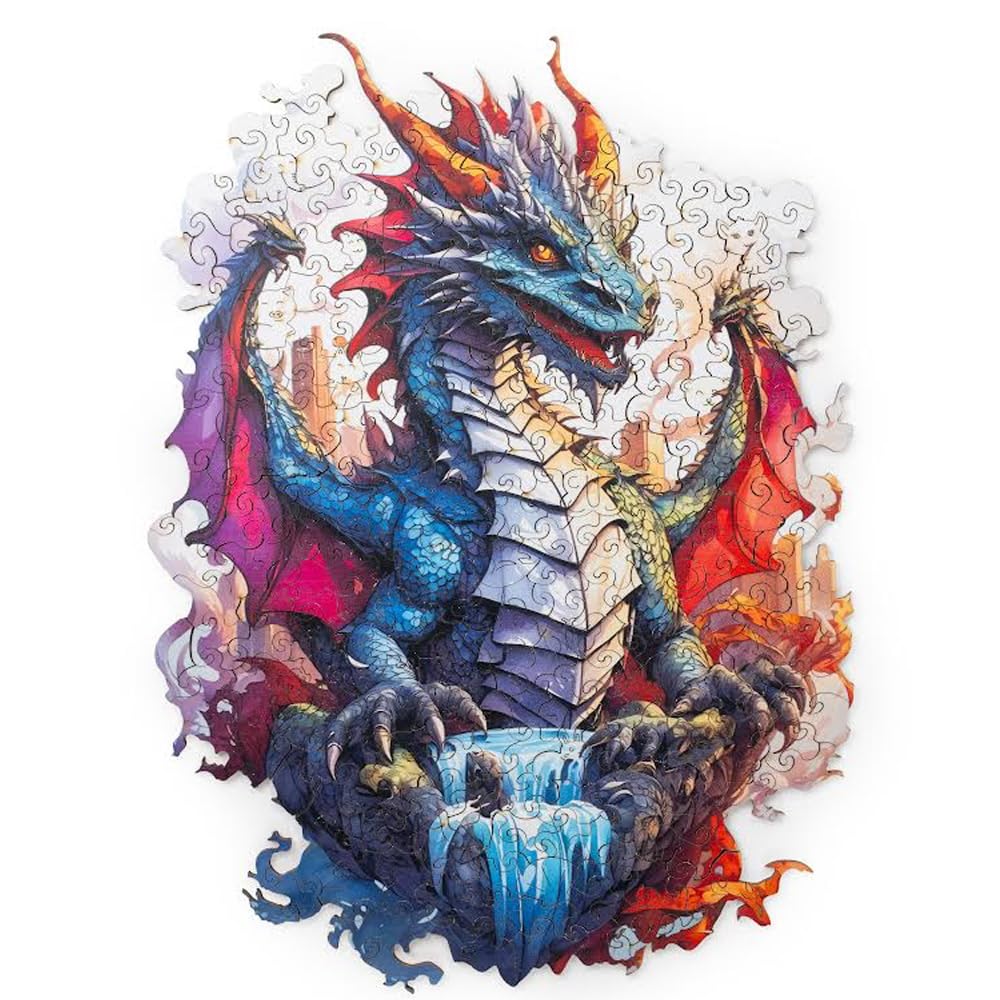 Recent Toys Wooden Jigsaw Puzzle Fantasy Dragon for Adults and Kids.287 Piece puzzle - Image 2