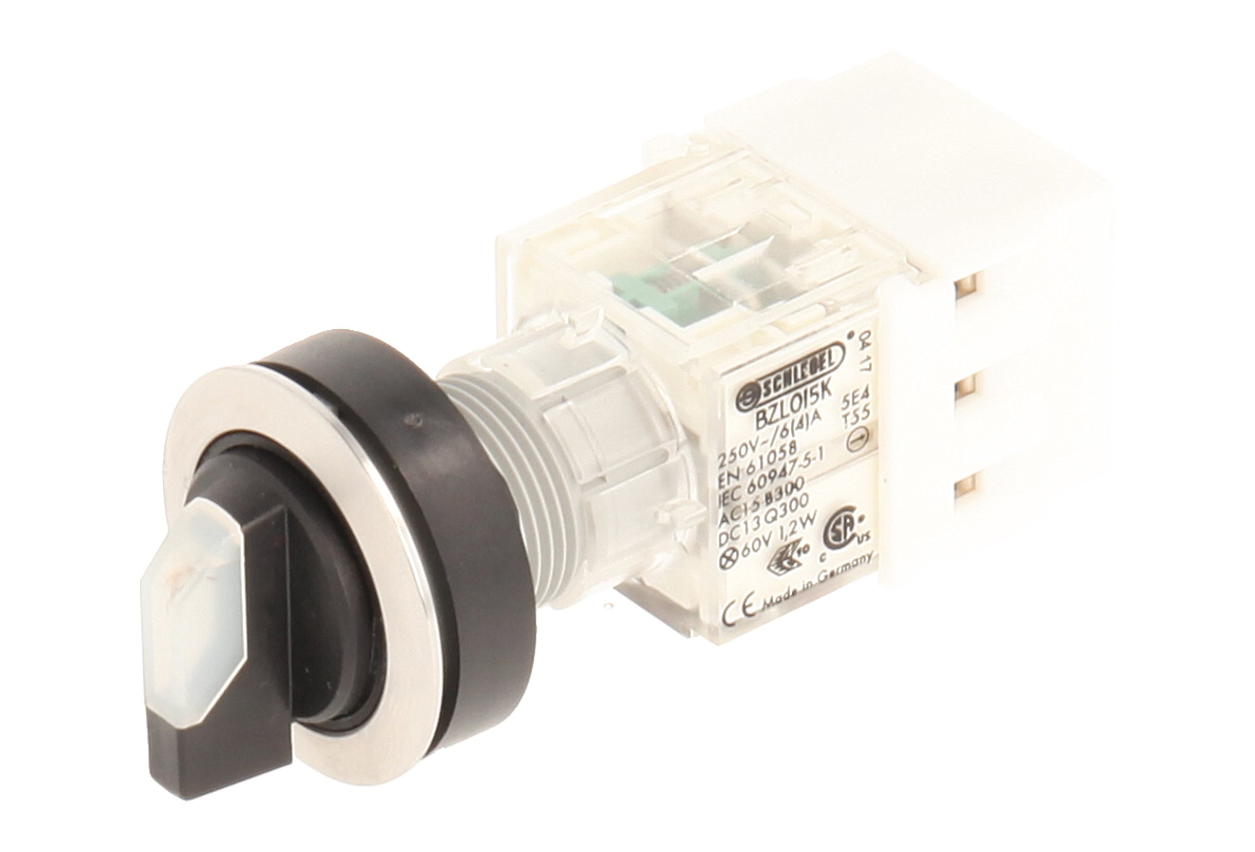 Club 23.001.401 Selector Latching/rastend, Stainless Steel, 2, 3, Momentary Contact Transmitter 1 Closer + 1 opener with t5,5 K Screw-On LED 24 V CLEAR BULBS (Pack of 2)
