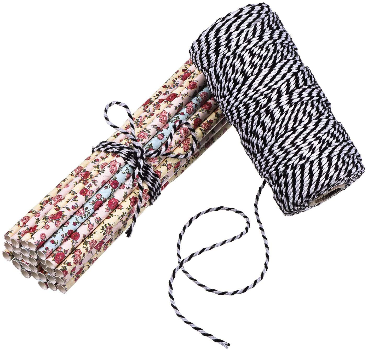 Spago Di Cotone Per Regali 100 M - Filo Bianco E Nero Per Confezioni, Giardinaggio E Fai Da Te - Foto 11