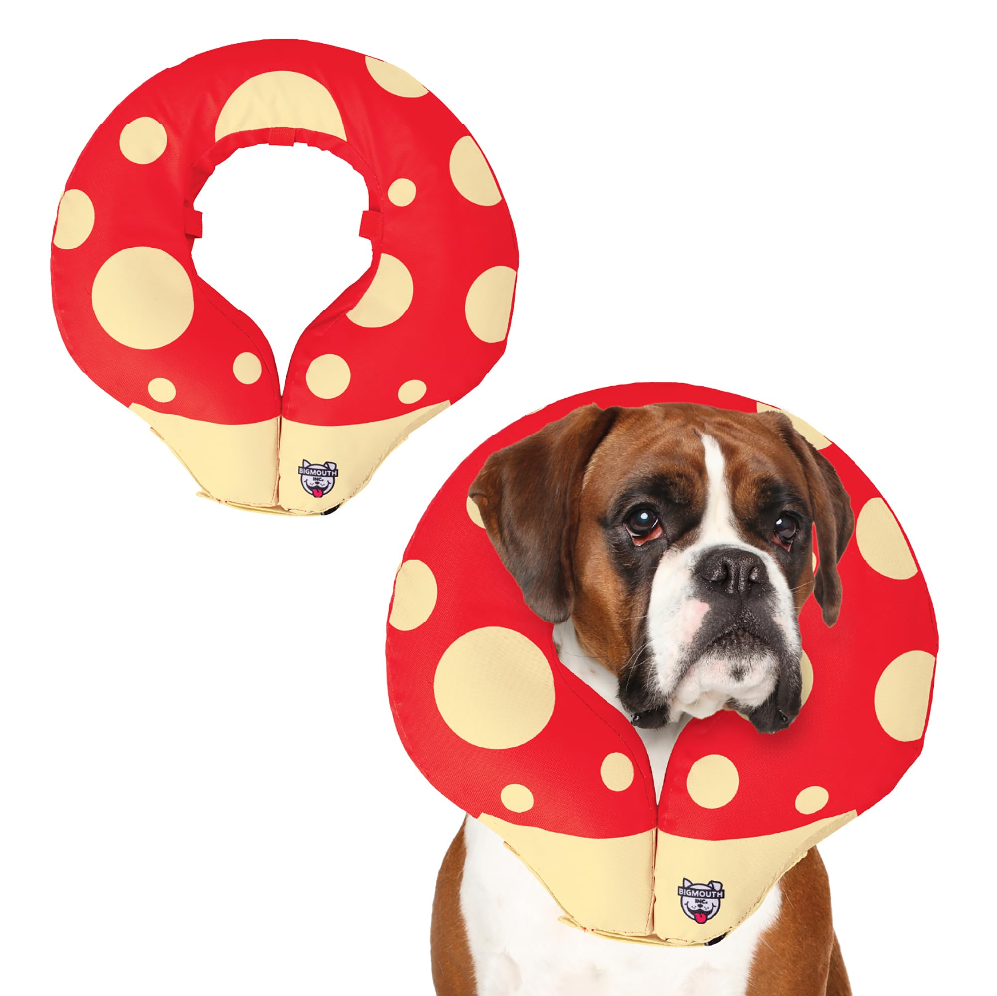 BigMouth Inc - Collare gonfiabile per il recupero del cane, comodo cono di ricambio per la chirurgia degli animali domestici, collari protettivi per prevenire leccare e mordere - Large