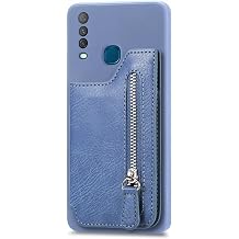 Compatible with Xiaomi Mi Mix 2S M1803D5XA Case,Compatible with Xiaomi Mi Mix 2S M1803D5XA Zipper Card Slots Magnet Kickstand Phone Case Blue