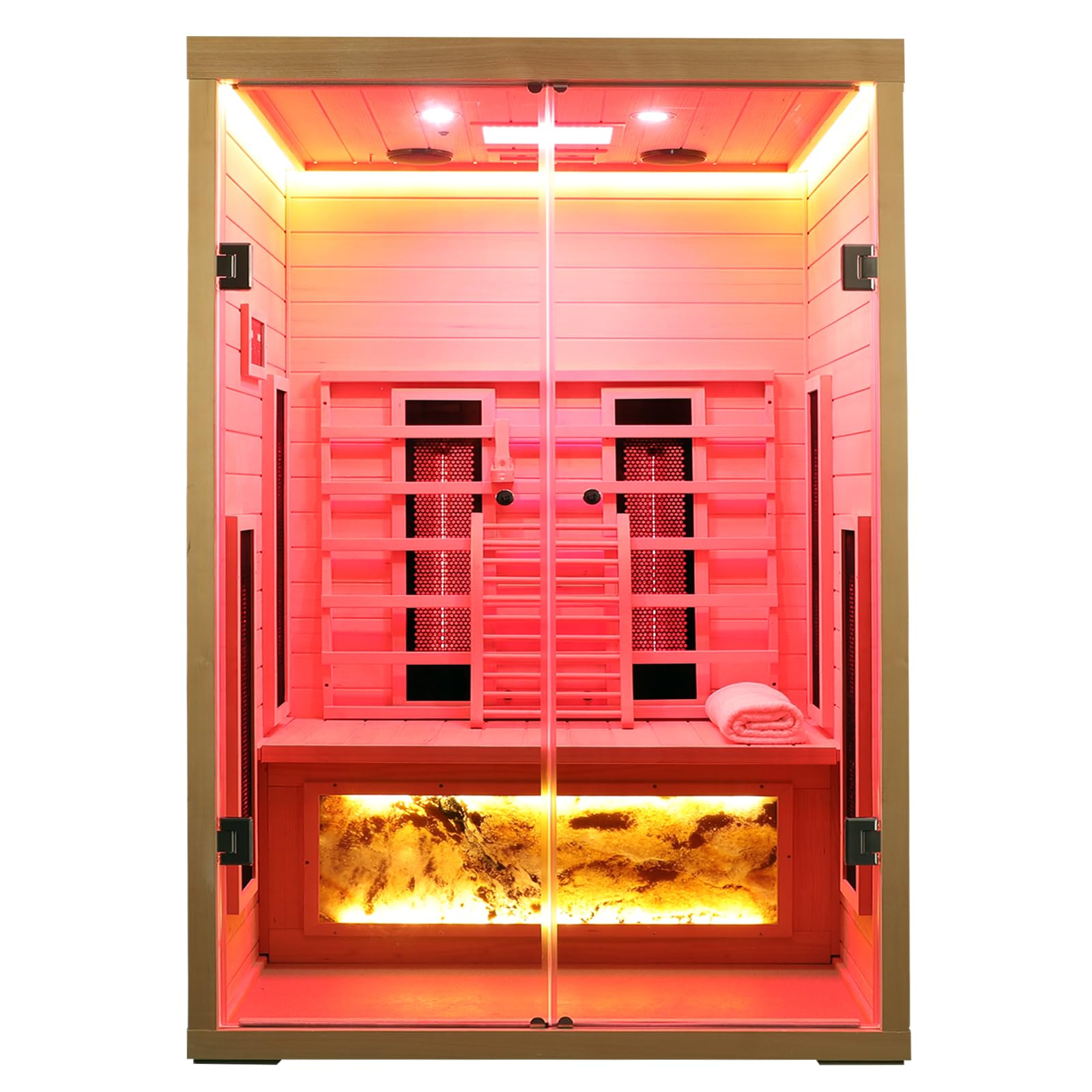 KUNSANA Ceramic Infrared Sauna with Red Light Therapy