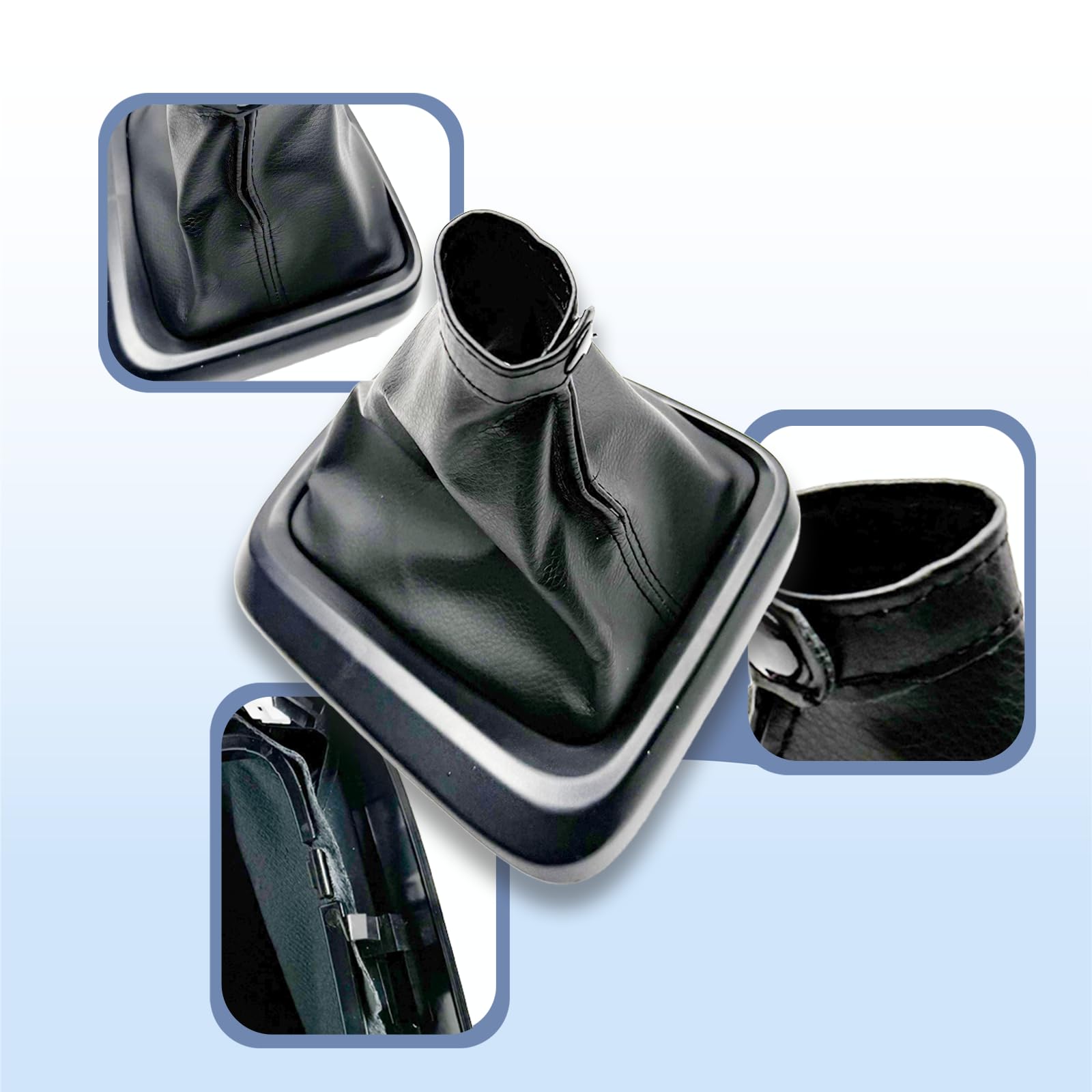Kit de Soufflet Levier Vitesse 735641775 avec Cadre Noir et Bague Maintien Fiat Tipo II 356 357 358 735786601