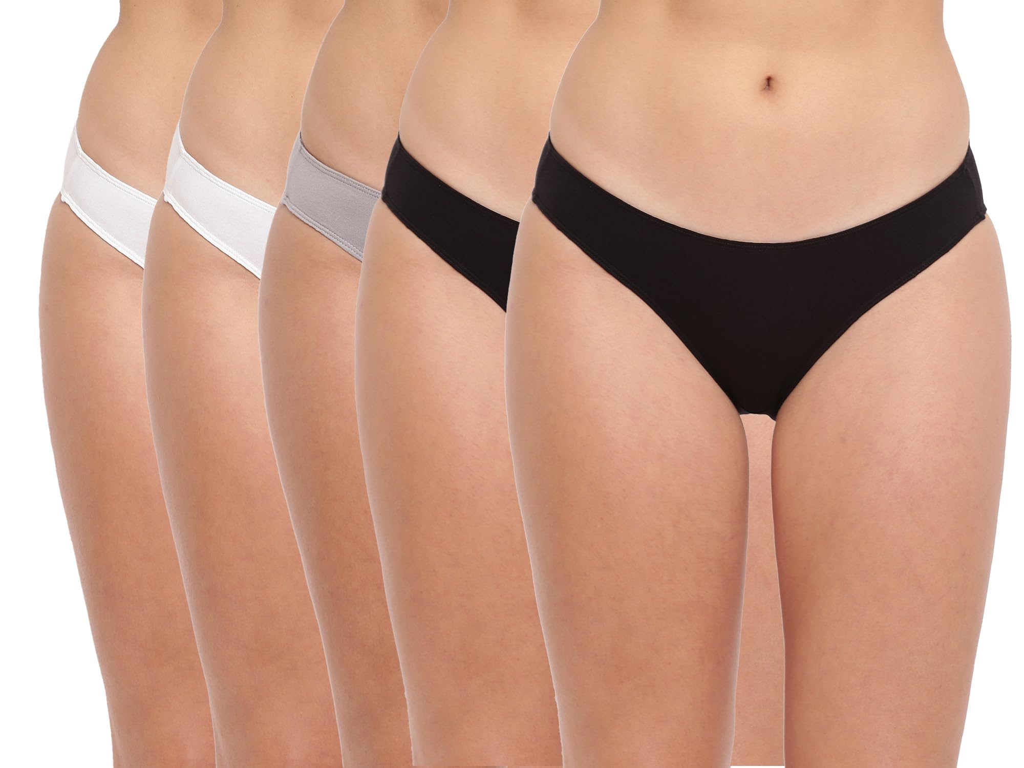 la intimo BASIICS Grace Well Antimicrobial Bikini Brief Panty for Women (Pack of 5)-picture-52