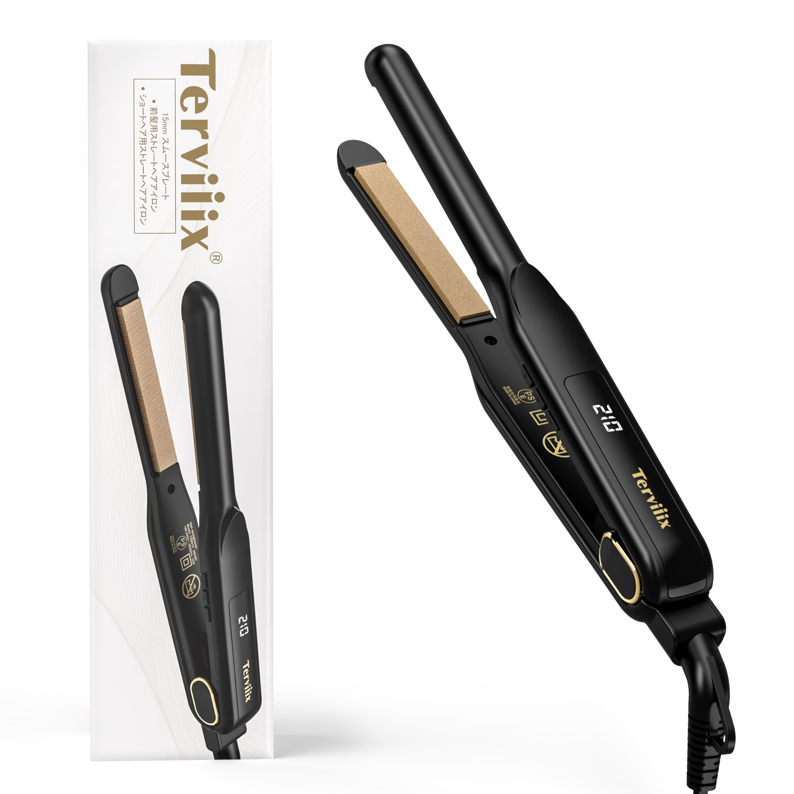 Amazon | Terviiix ストレートアイロン 15mm シルキーヘアケア