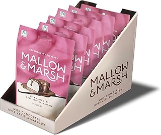 Mallow & Marsh Vanilla Coated in Milk Chocolate Marshmallow Sharing Bag - Multipack – 6 x 100g