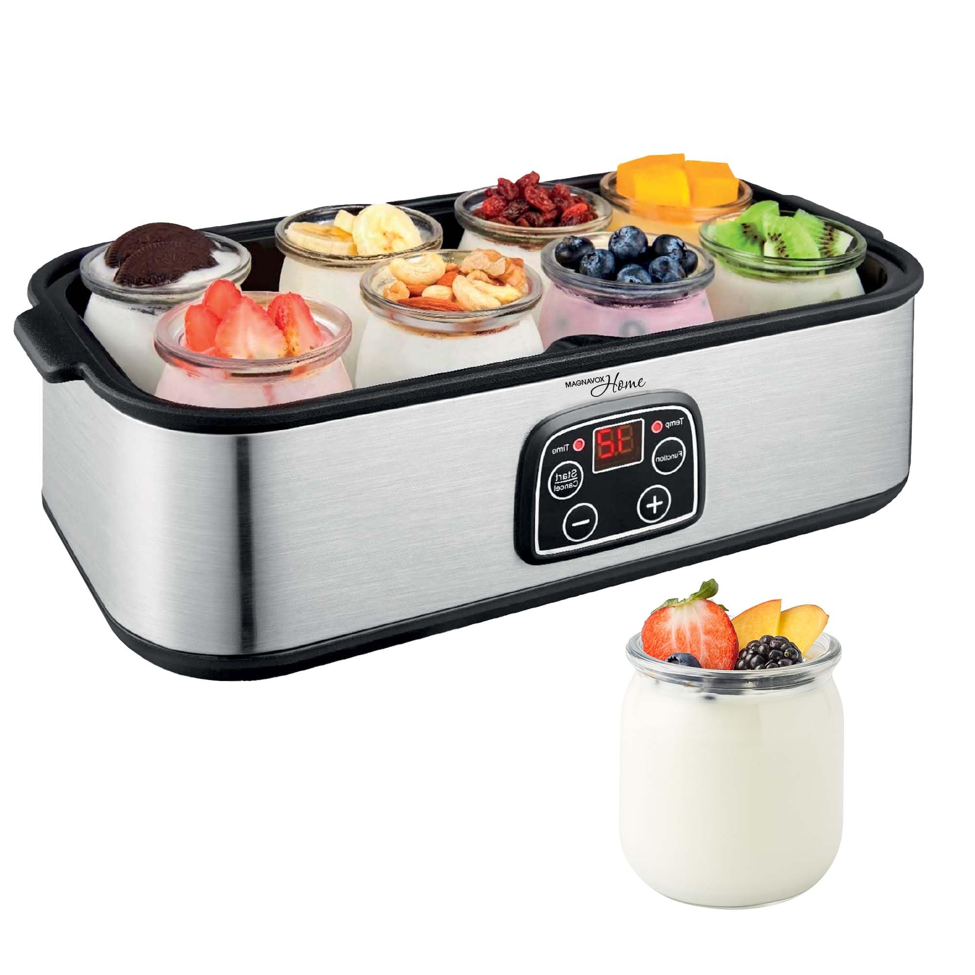 Culinary Chef Series MAGNAVOX HOME, Ultimate Probiotic Yogurt Maker with Adjustable Time & Temp Control - Make Trillions of Live Probiotics with 8 GLASS JARS - Greek Yogurt Maker-image-29