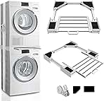 Washer Dryer Stacking Kit 29 inch, Universal Washer and Dryer Stacking Kit with Pull Out Drying Rack, Adjustable 29