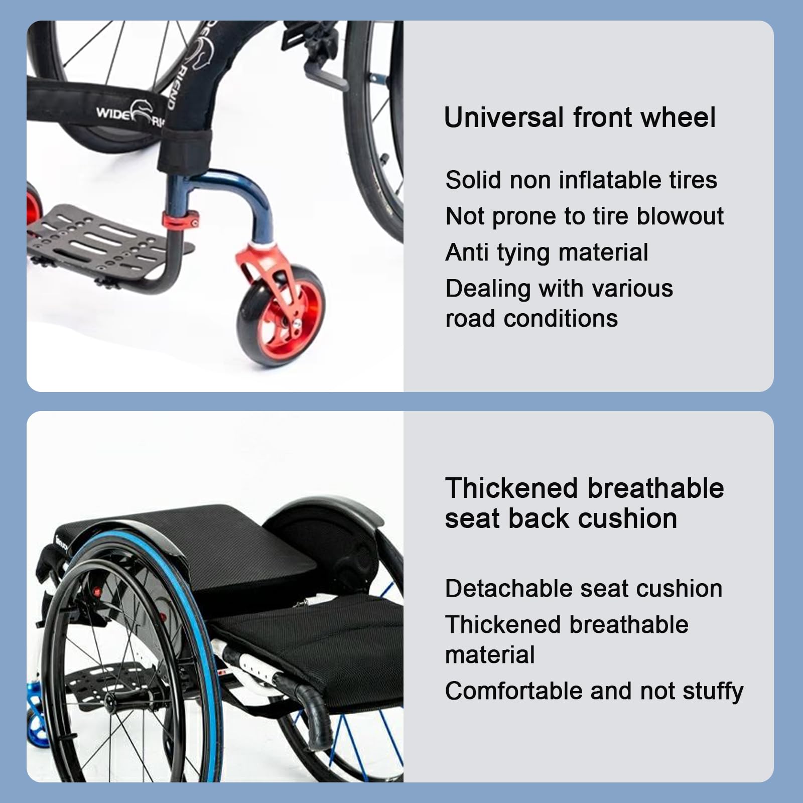 Silla De Ruedas,Tipo Deportivo Sillas De Ruedas 9.8Kg Portátil Plegable Ergonómico Avanzado,Silla de Ruedas de Aluminio para Viajes, Silla de Ruedas de tránsito(Seat Width 38cm)