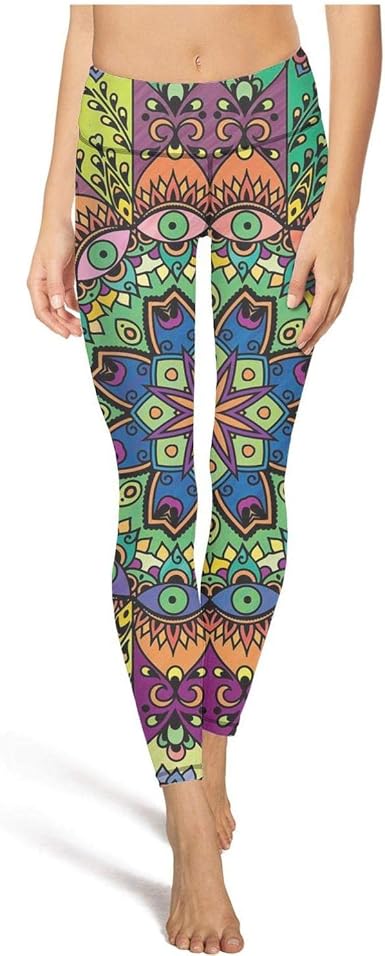 Medssii Lady Yoga Pants Golde Meaning Retro Of Mandala Tummy Hips Yoga Leggings With Pockets At Amazon Women S Clothing Store