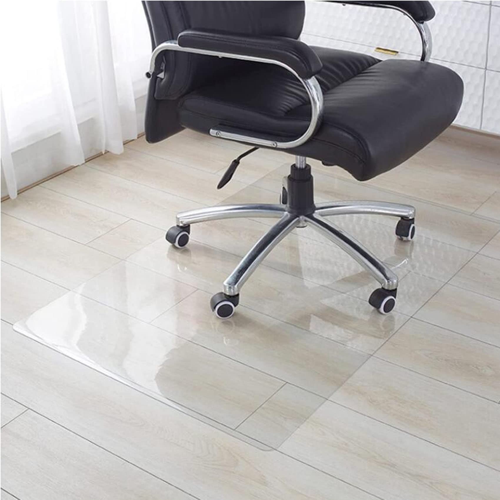 Floordirekt Alfombrilla Protectora Para Silla De Oficina | Transparente |  Grosor: 1,5 Mm | Estera, image size:1700x1700