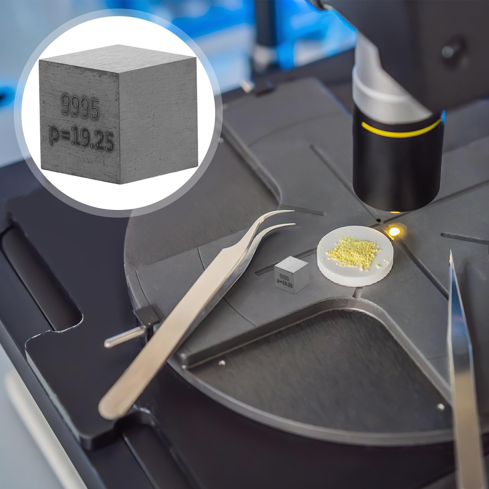 Cubo de Tungsteno 10 MM Alta Densidad Metal Poco Común Elemento Químico 74 W Herramienta Educativa para Enseñanza y Experimentos Científicos Aula y Casa