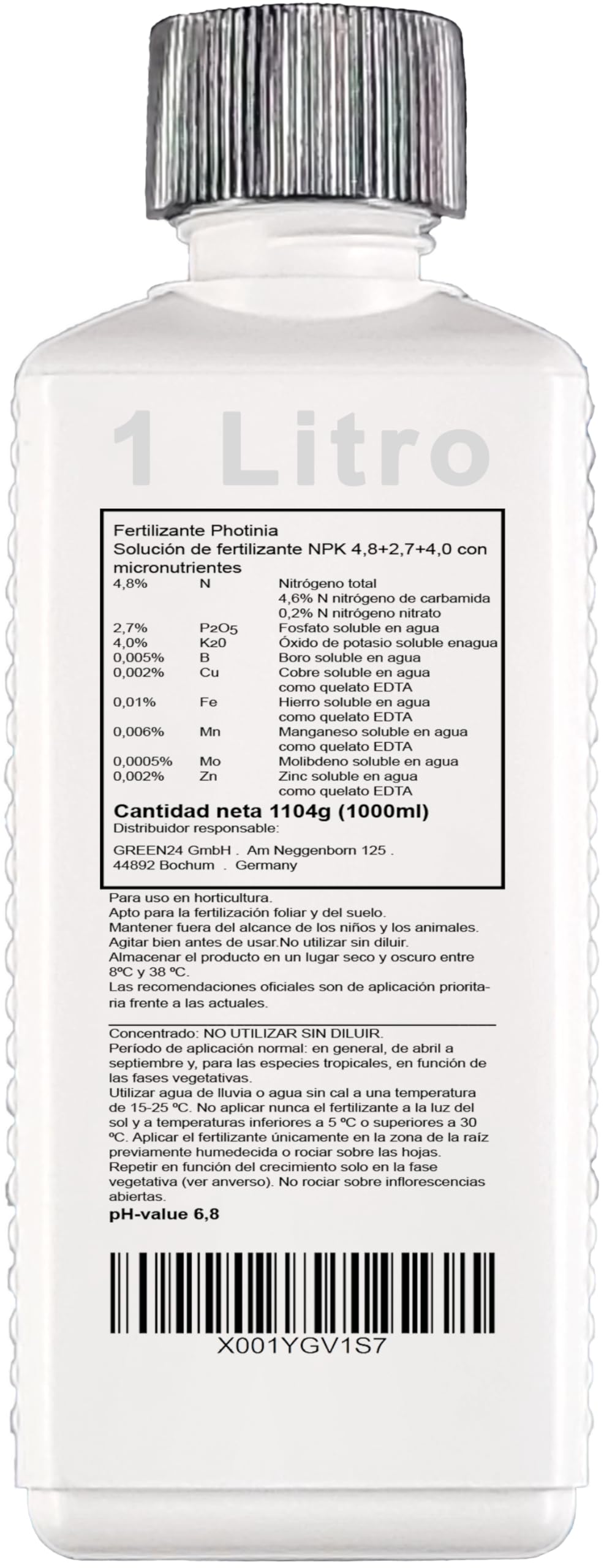 Fertilizante profesional para especies de Photinia con nutrientes específicamente adaptados a la planta. (1000ml)